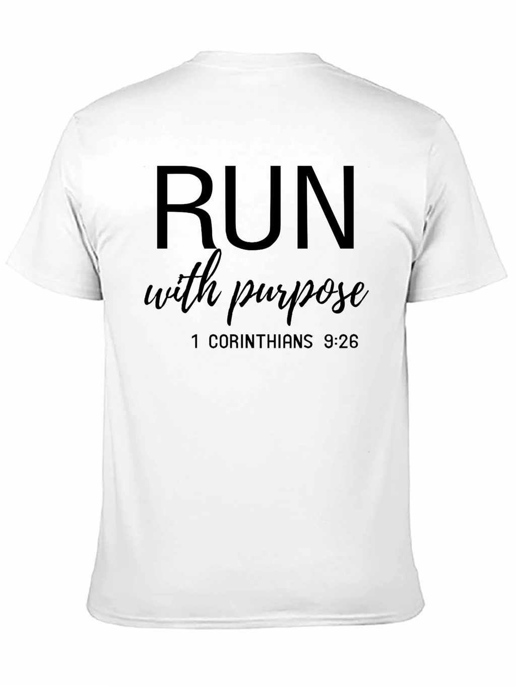 Camiseta Deportiva Motivacional Cristiana Negra