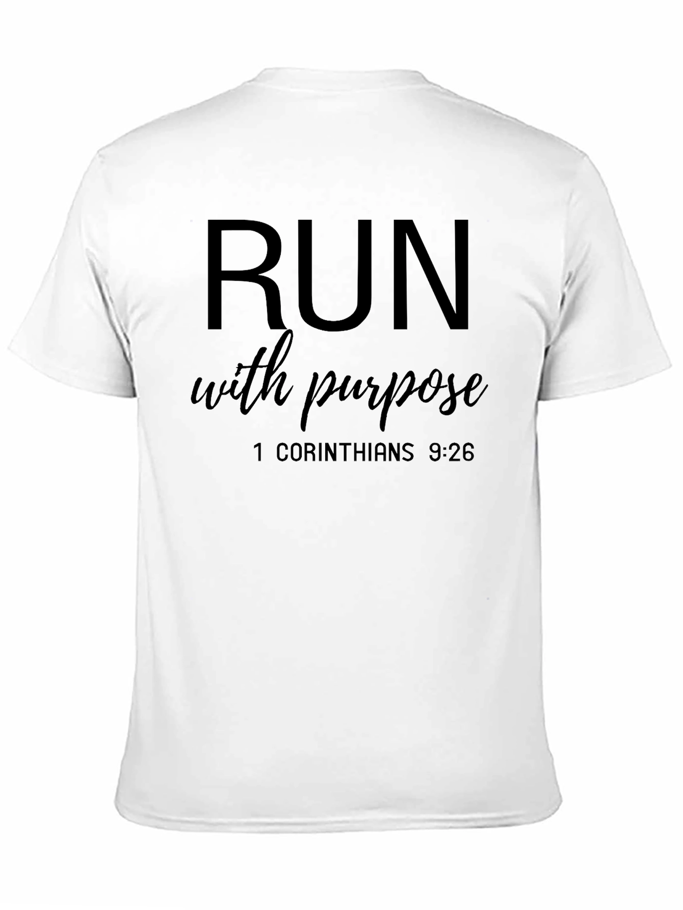 Camiseta Deportiva Motivacional Cristiana Negra