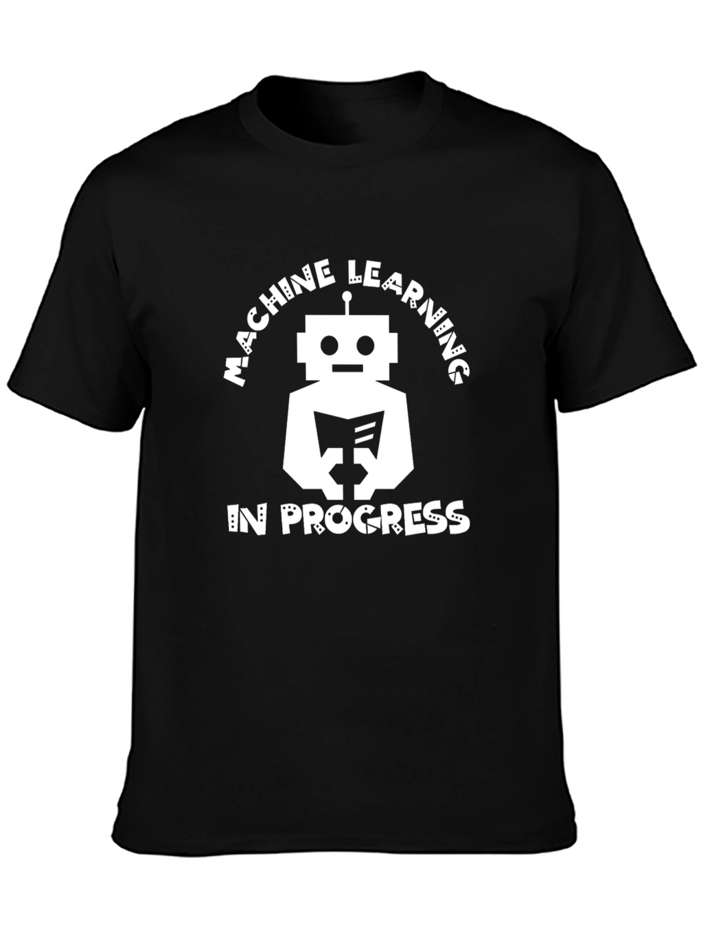 Camiseta Hombre Negra - Machine Learning Robot