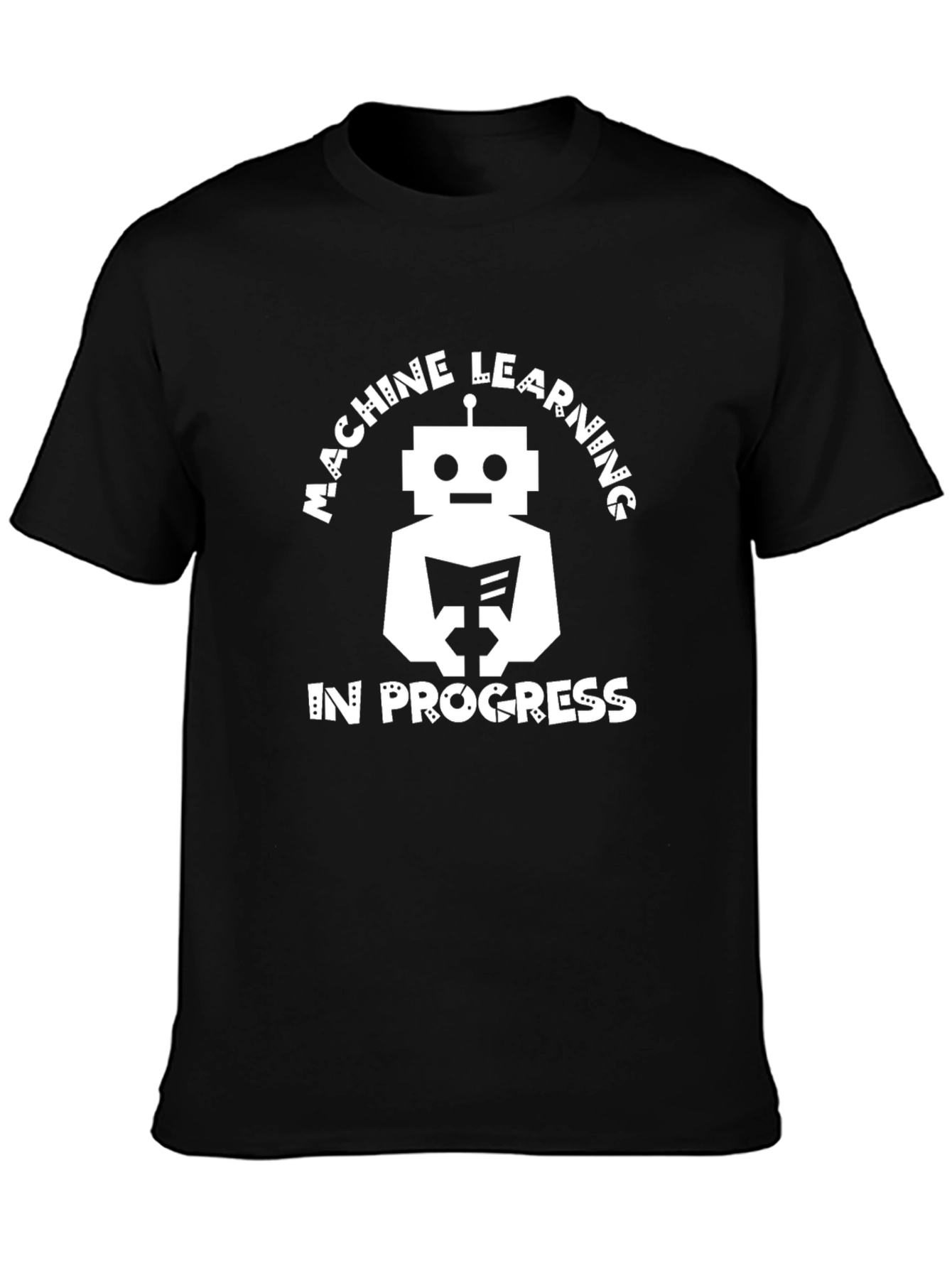 Camiseta Hombre Negra - Machine Learning Robot
