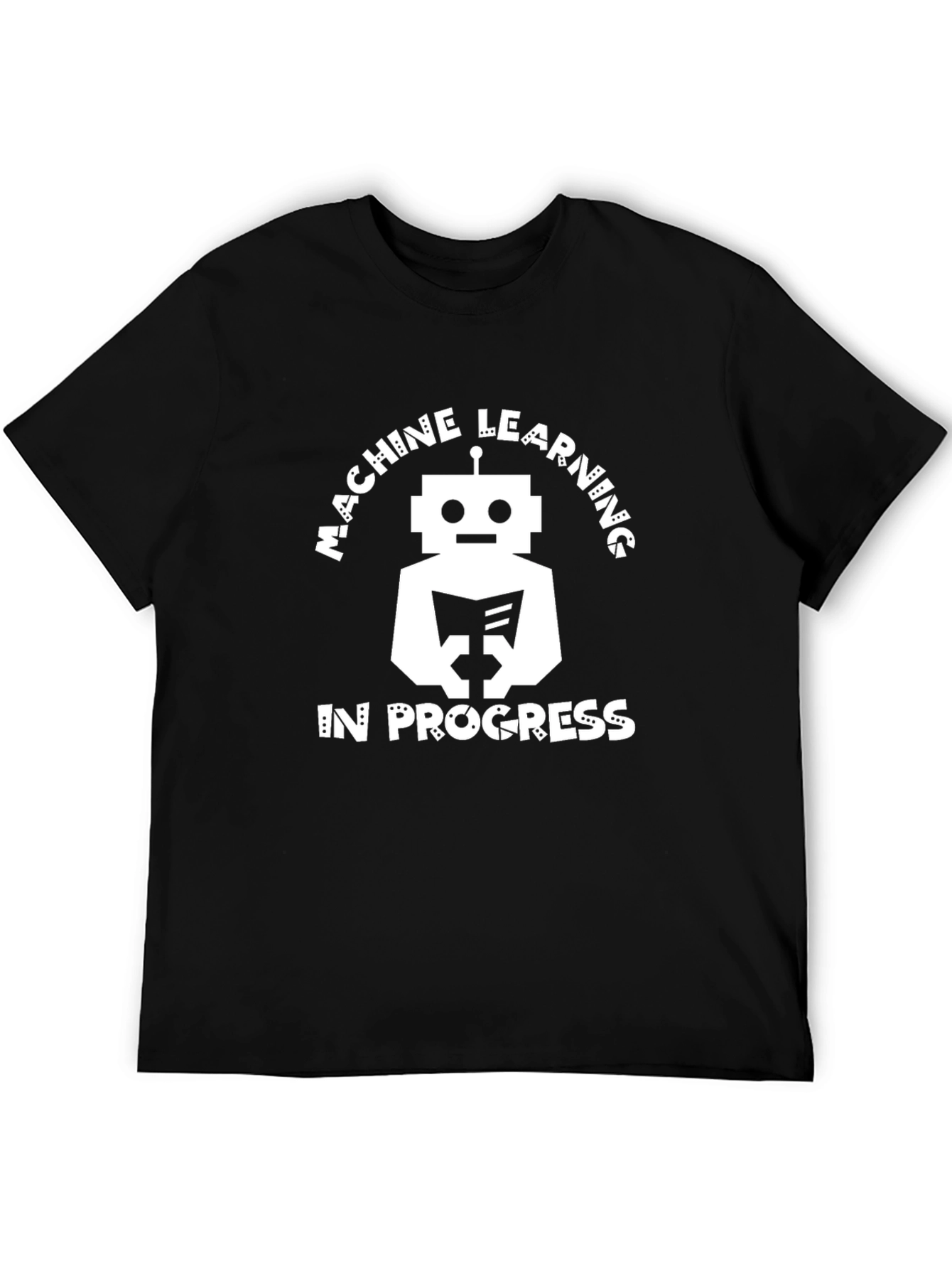 Camiseta Hombre Negra - Machine Learning Robot