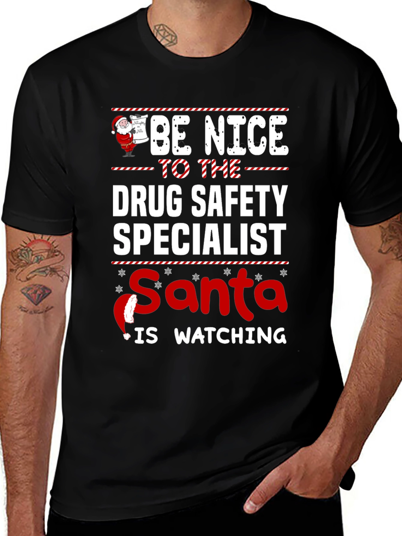 Camiseta Navideña Especialista Seguridad de Drogas