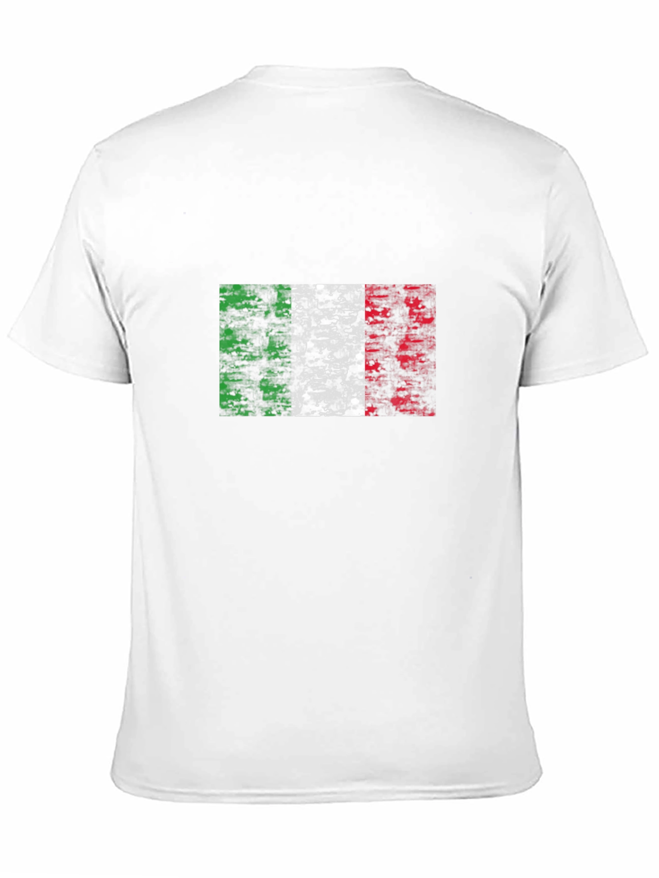 Camiseta Negra con Diseño de Bandera Italiana Vintage