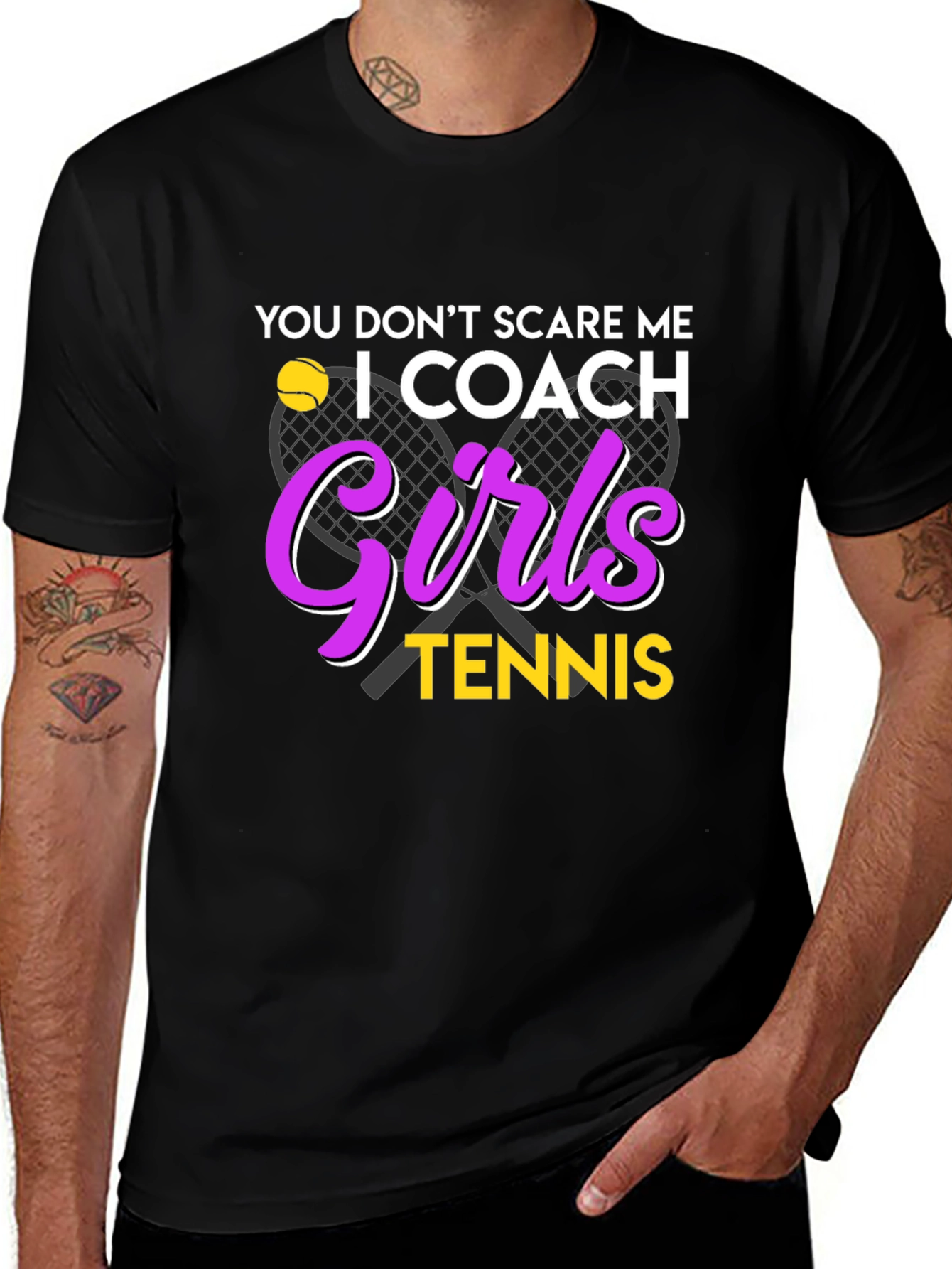 Camiseta Divertida Entrenador de Tenis para Mujer