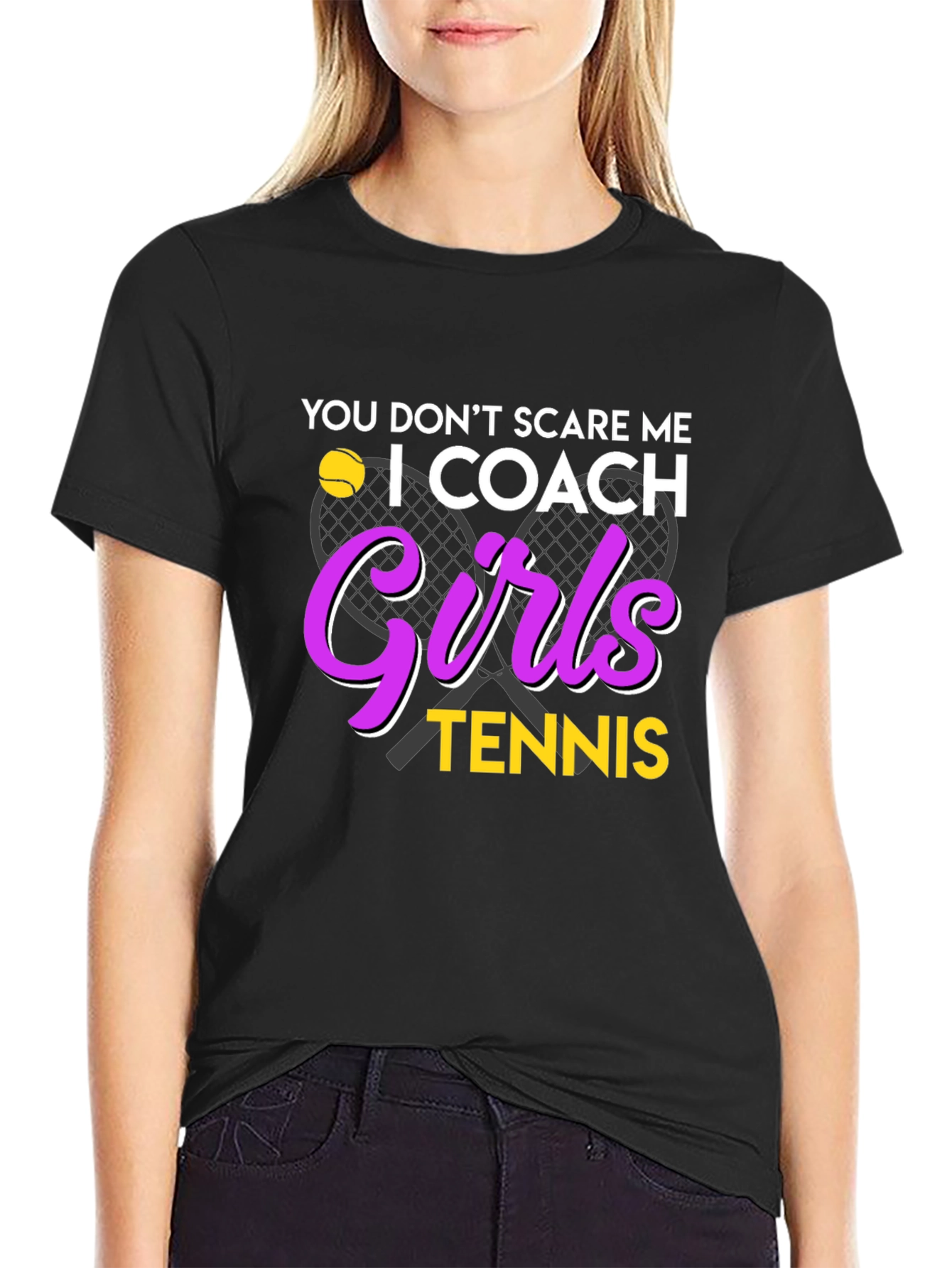 Camiseta Divertida Entrenador de Tenis para Mujer