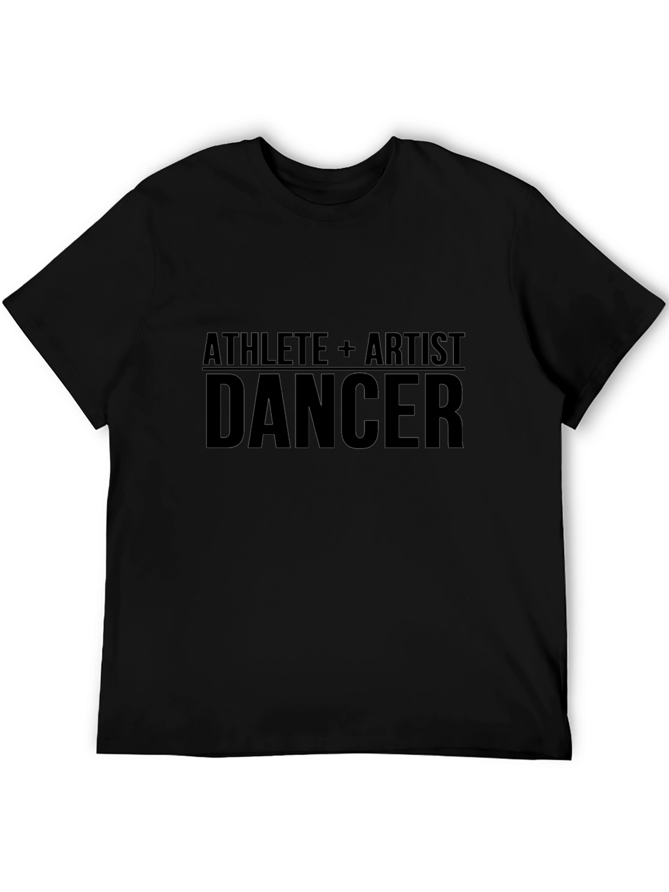Camiseta Negra Atleta + Artista = Bailarín