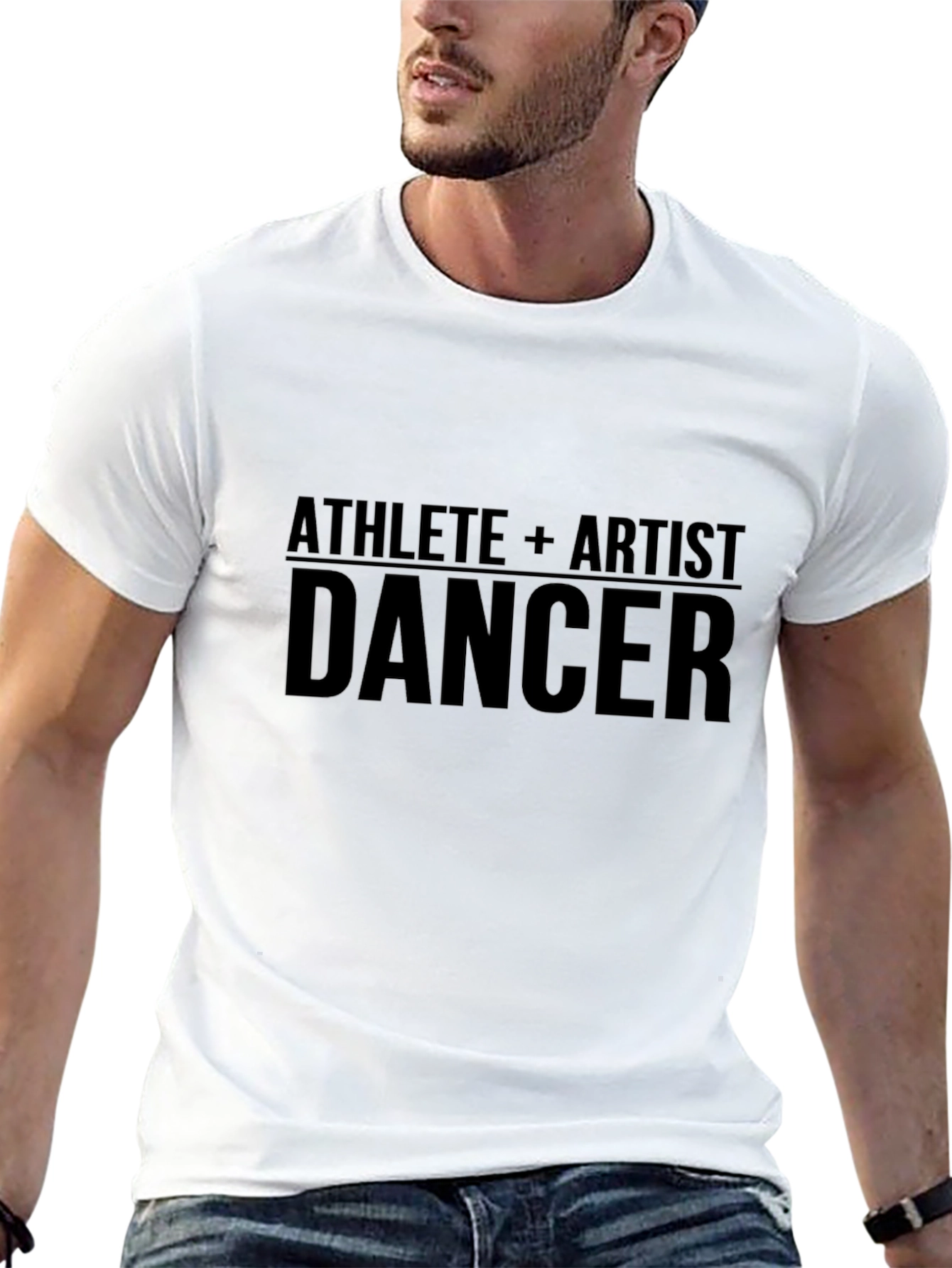 Camiseta Negra Atleta + Artista = Bailarín