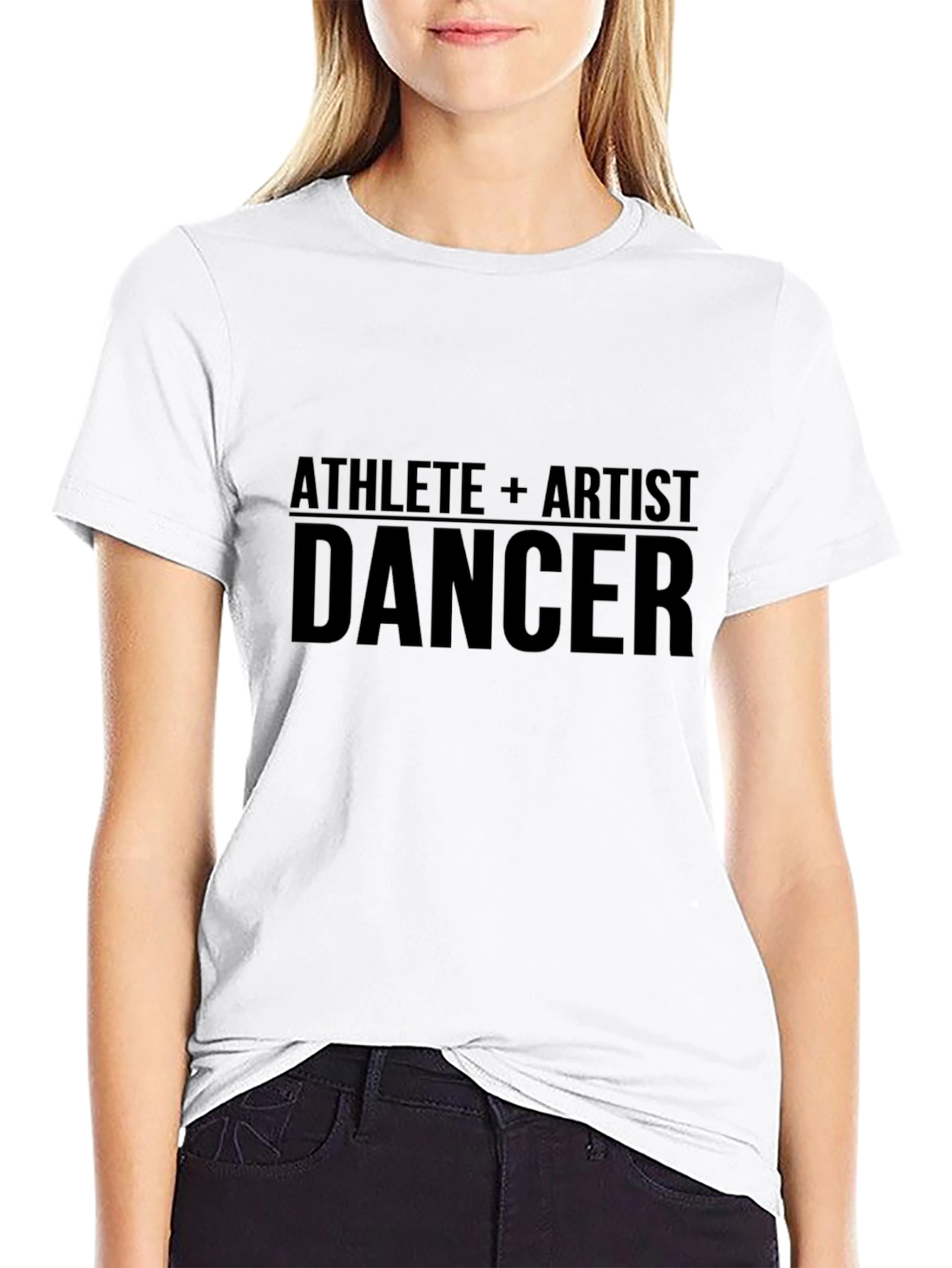 Camiseta Negra Atleta + Artista = Bailarín