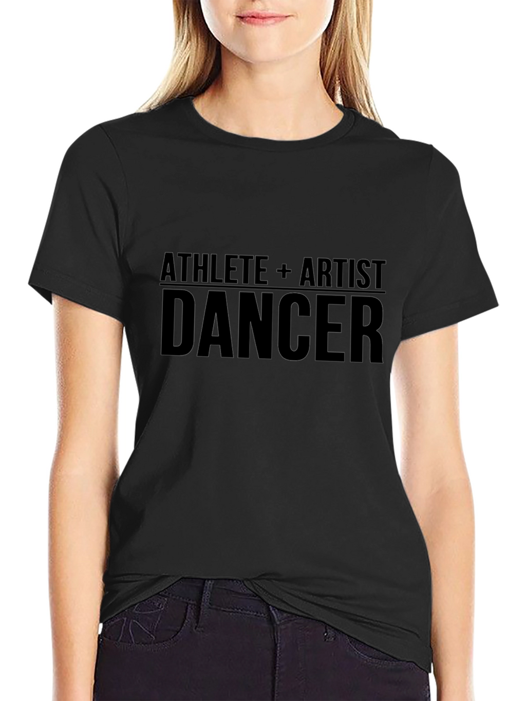Camiseta Negra Atleta + Artista = Bailarín
