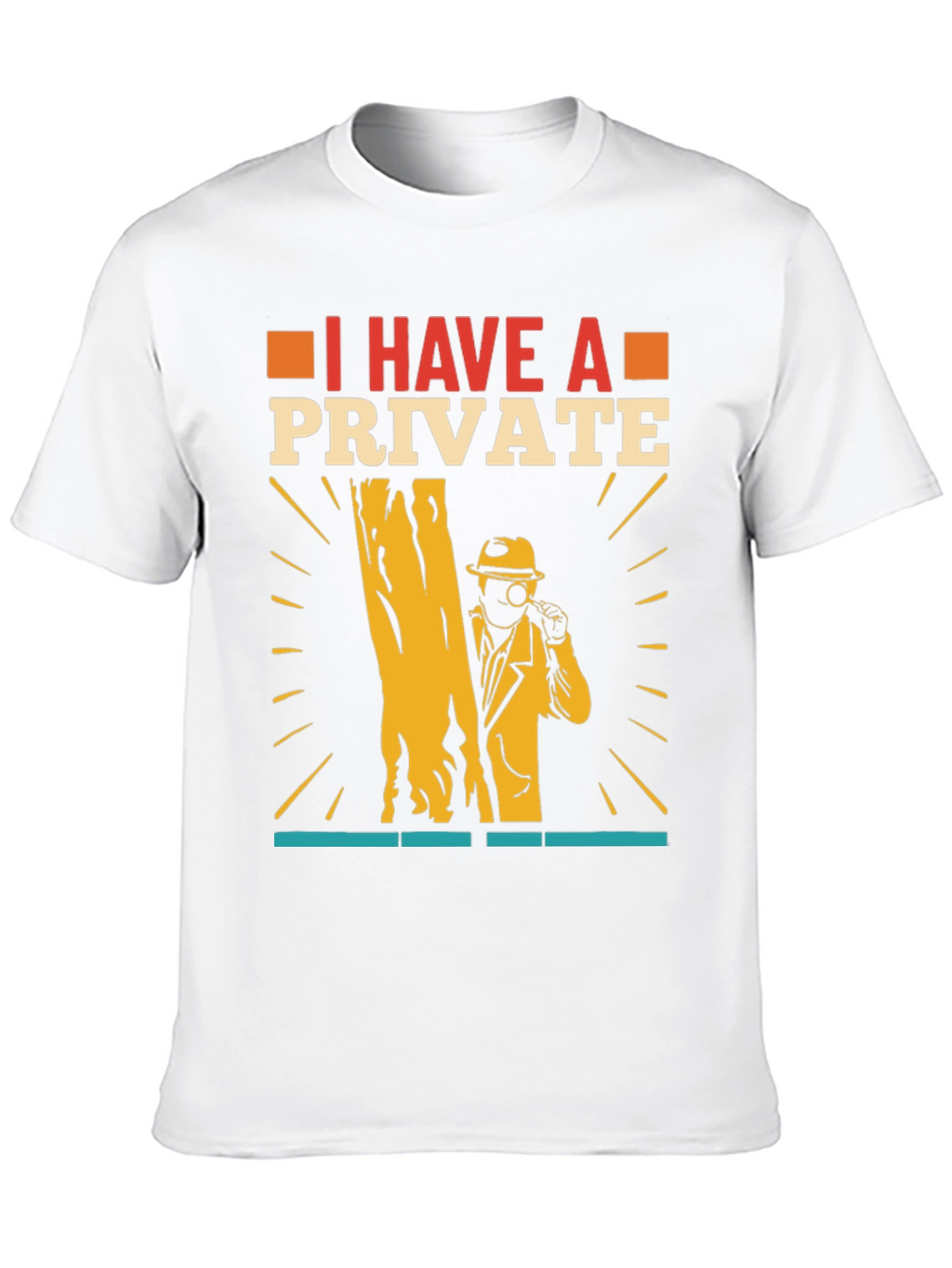 Camiseta Negra con Diseño de Detective Privado