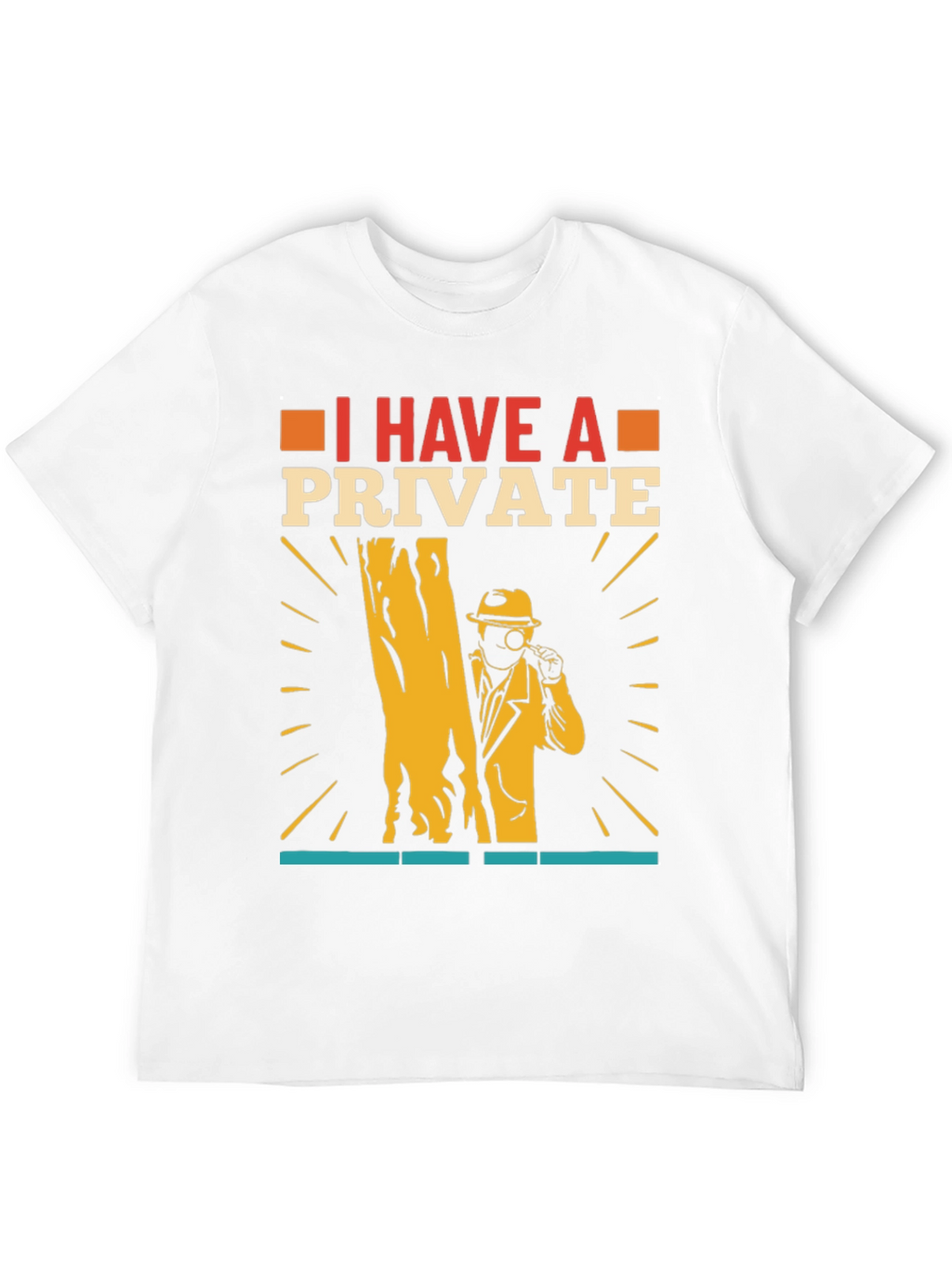 Camiseta Negra con Diseño de Detective Privado