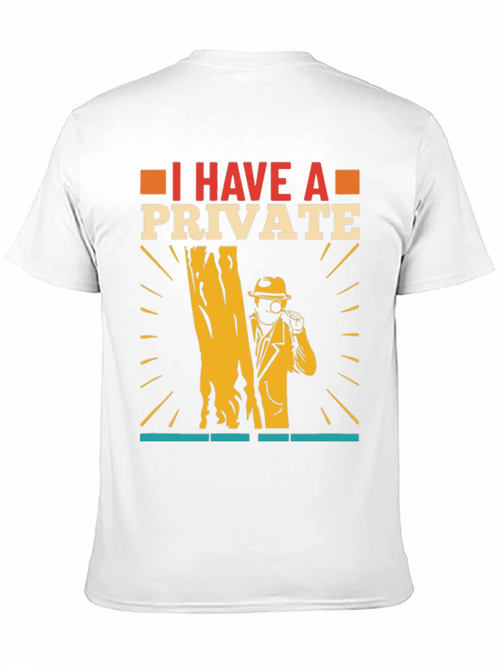 Camiseta Negra con Diseño de Detective Privado