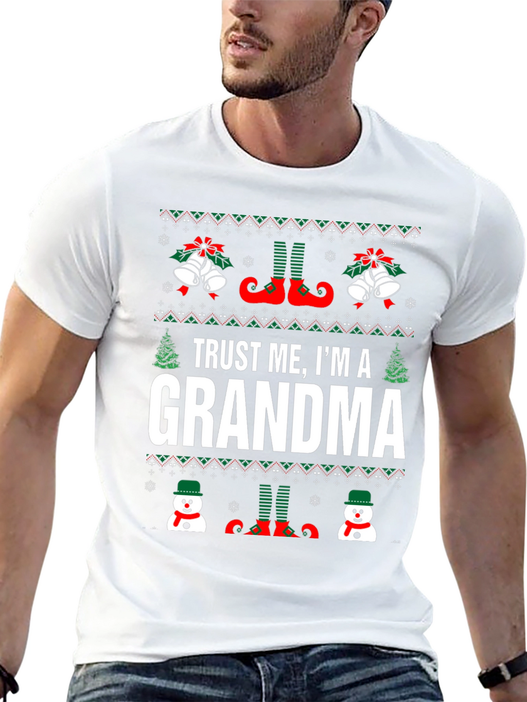 Camiseta Navideña Trust Me Im a Grandma