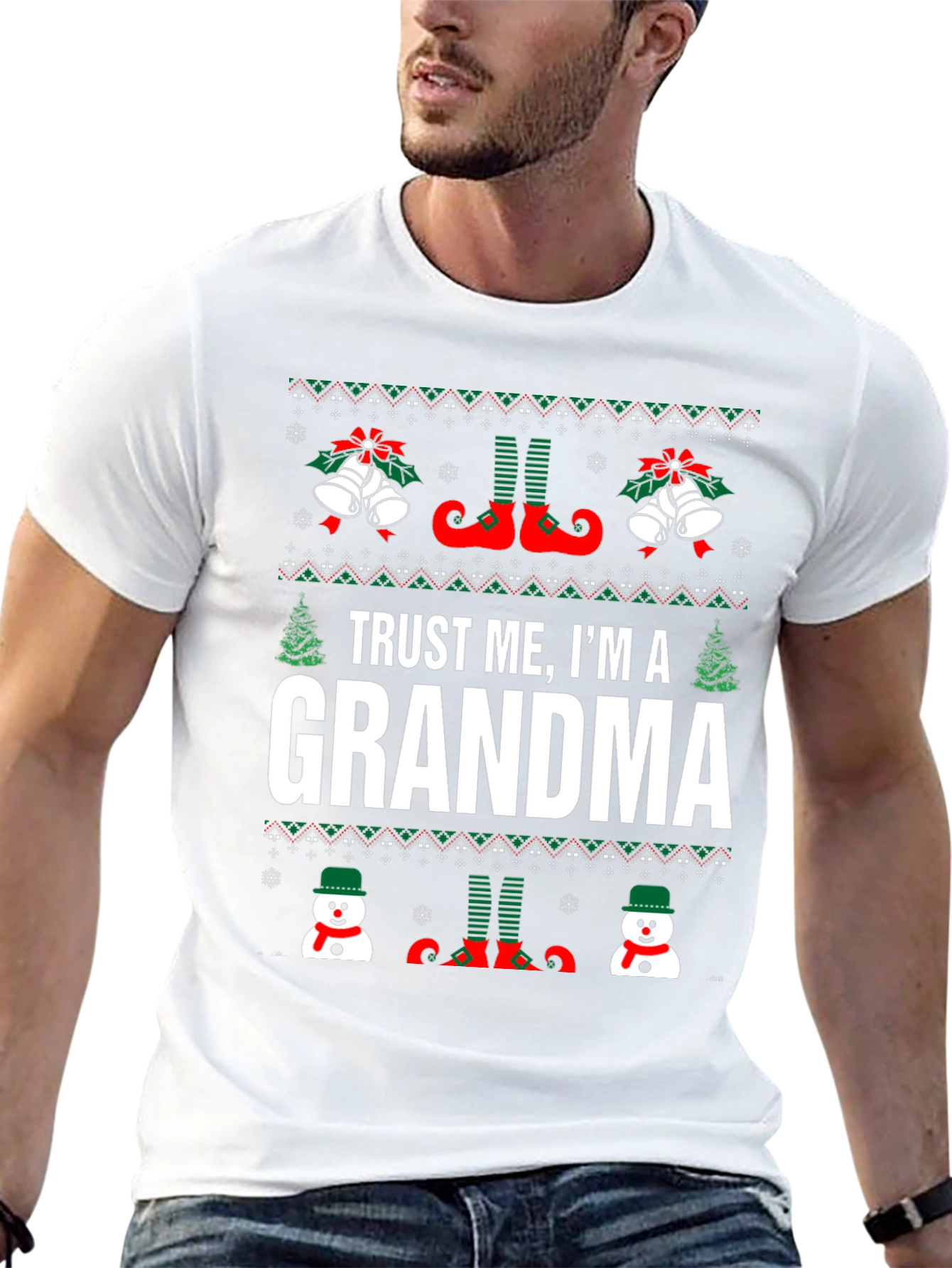Camiseta Navideña Trust Me Im a Grandma