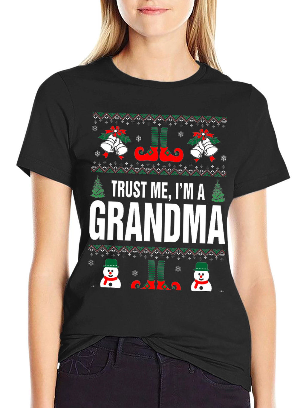Camiseta Navideña Trust Me Im a Grandma