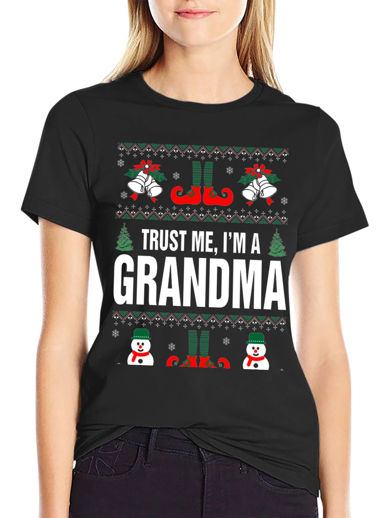 Camiseta Navideña Trust Me Im a Grandma