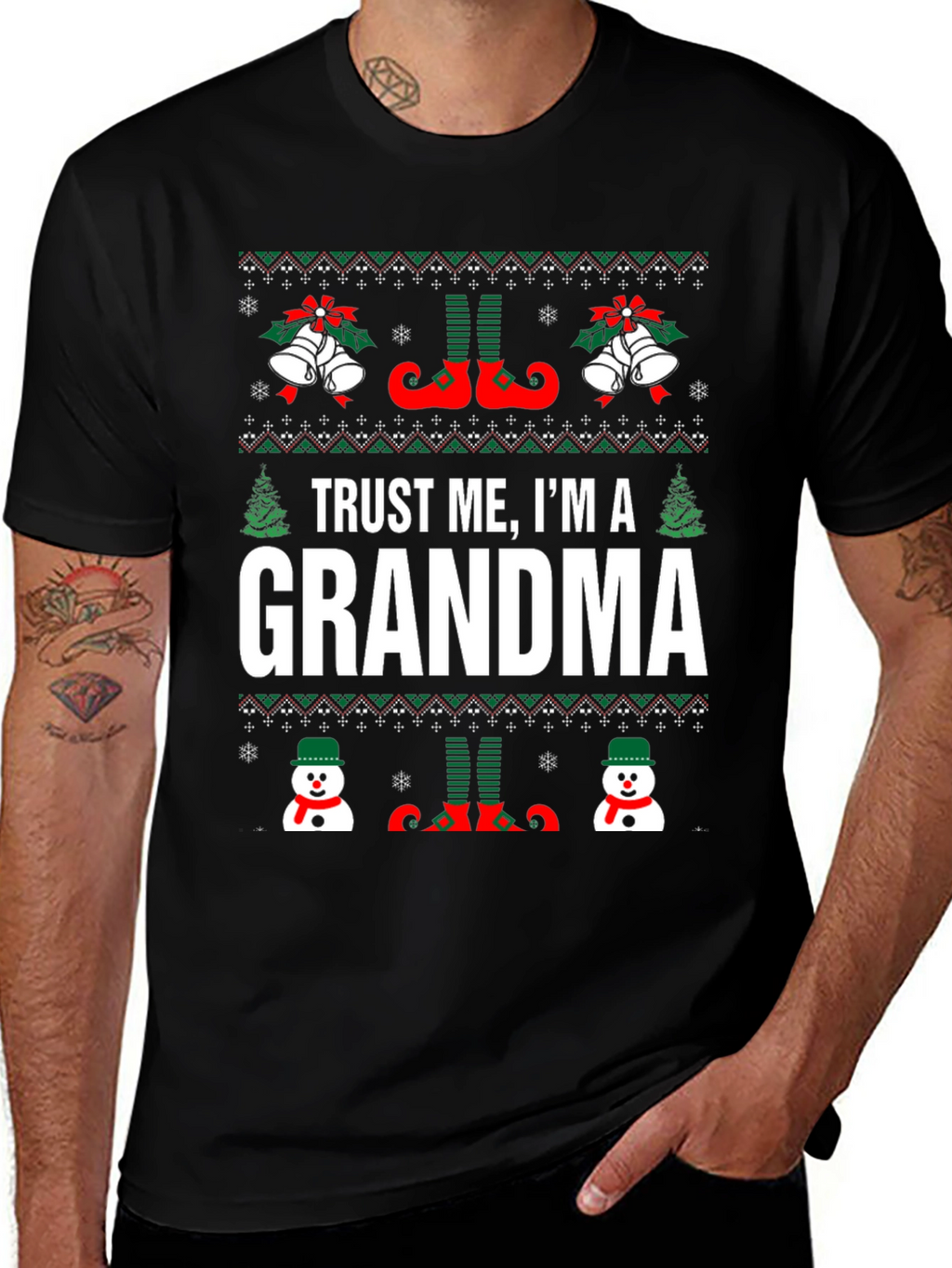 Camiseta Navideña Trust Me Im a Grandma