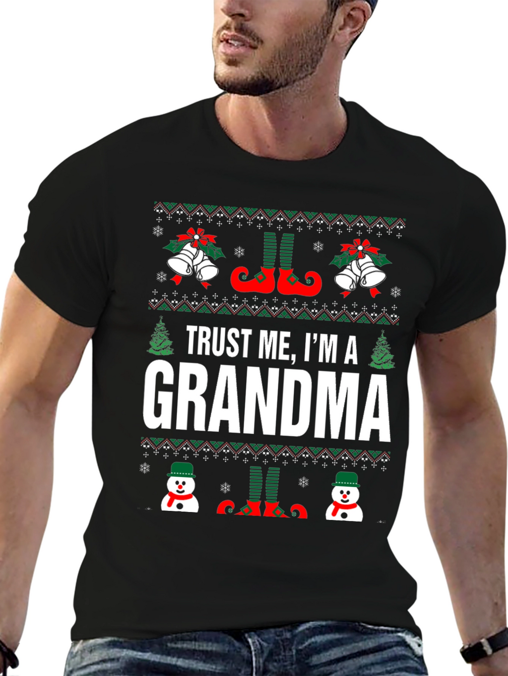 Camiseta Navideña Trust Me Im a Grandma