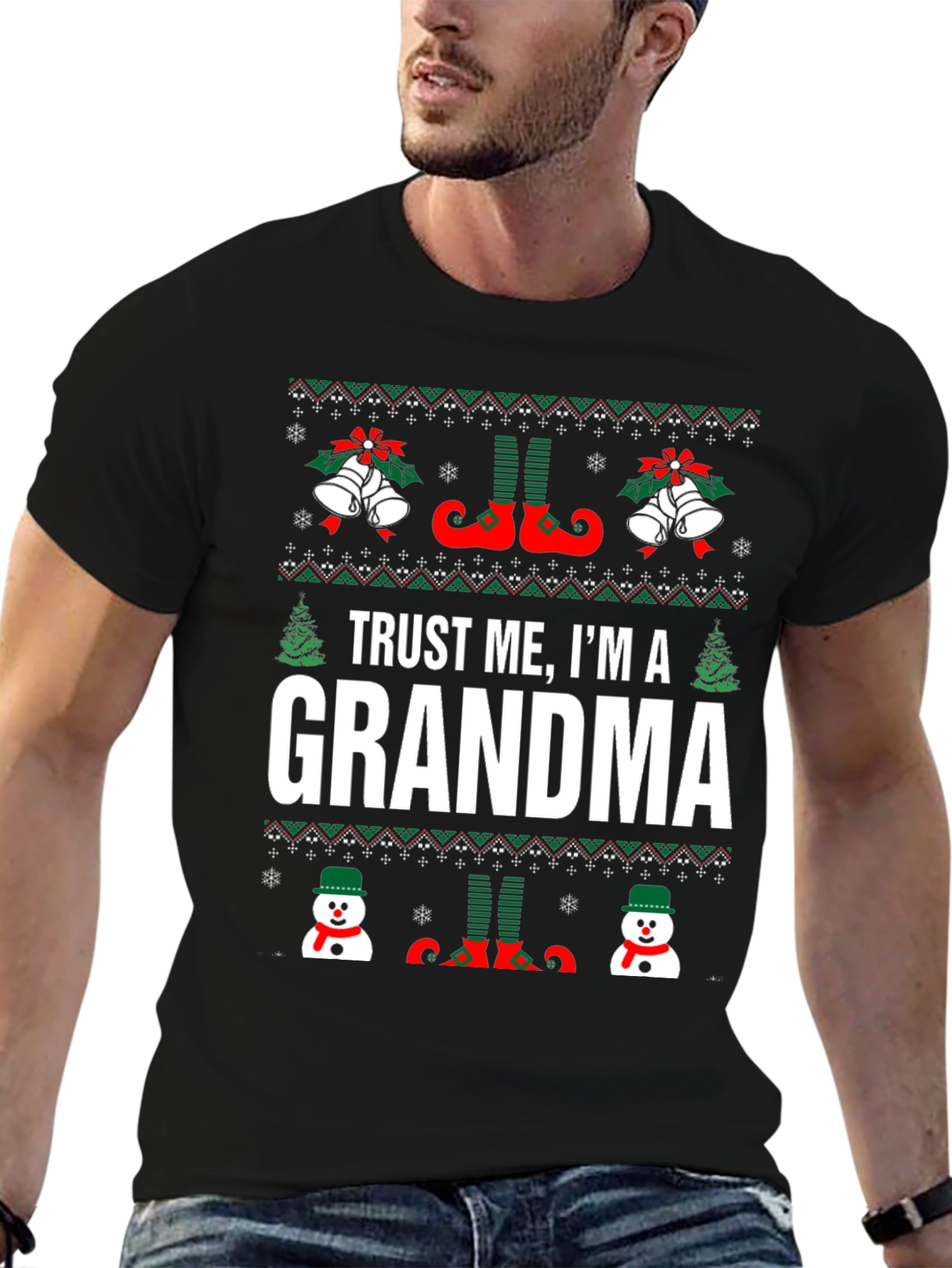 Camiseta Navideña Trust Me Im a Grandma
