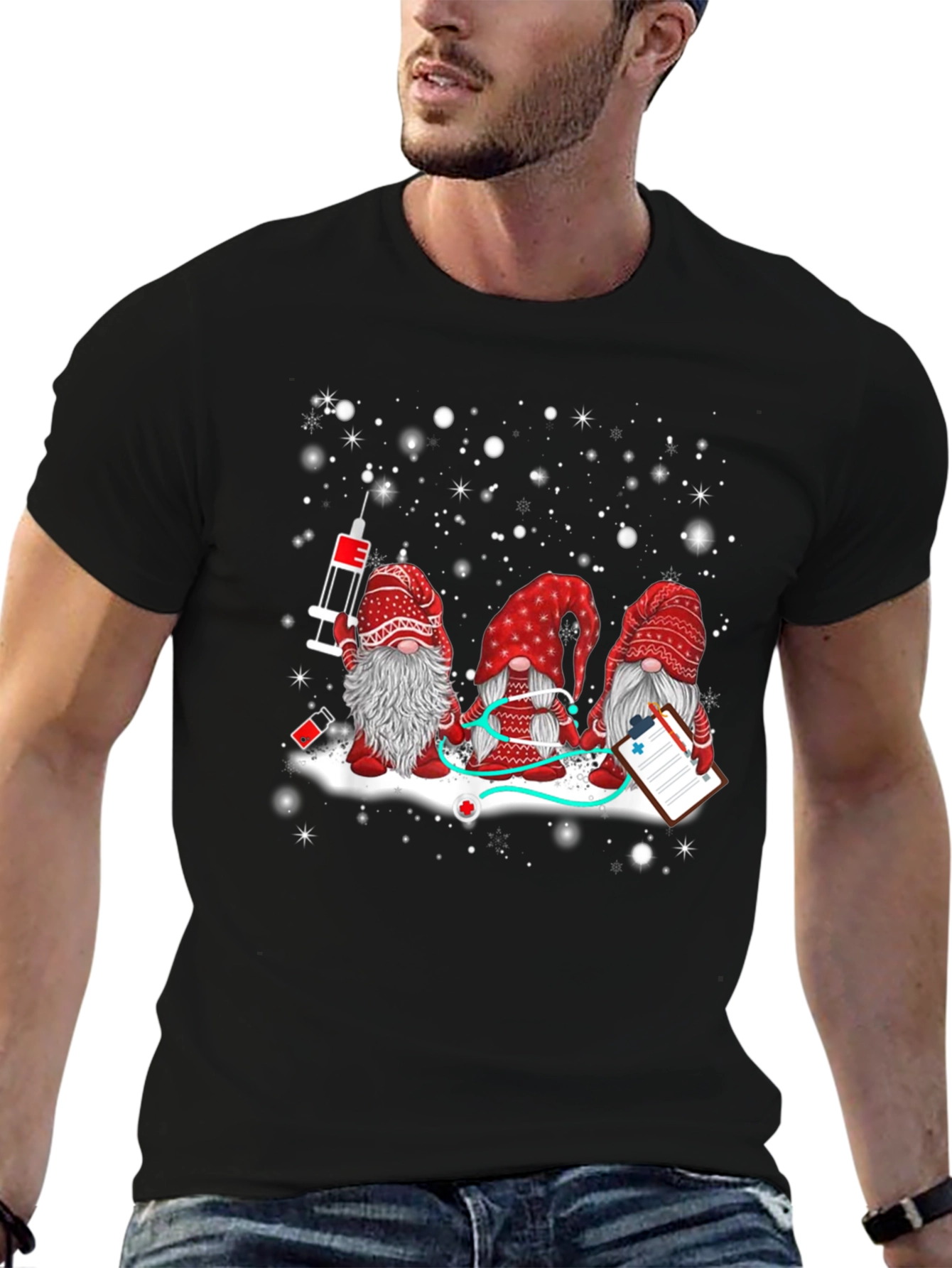 Camiseta Gnomos Enfermeros Navideños
