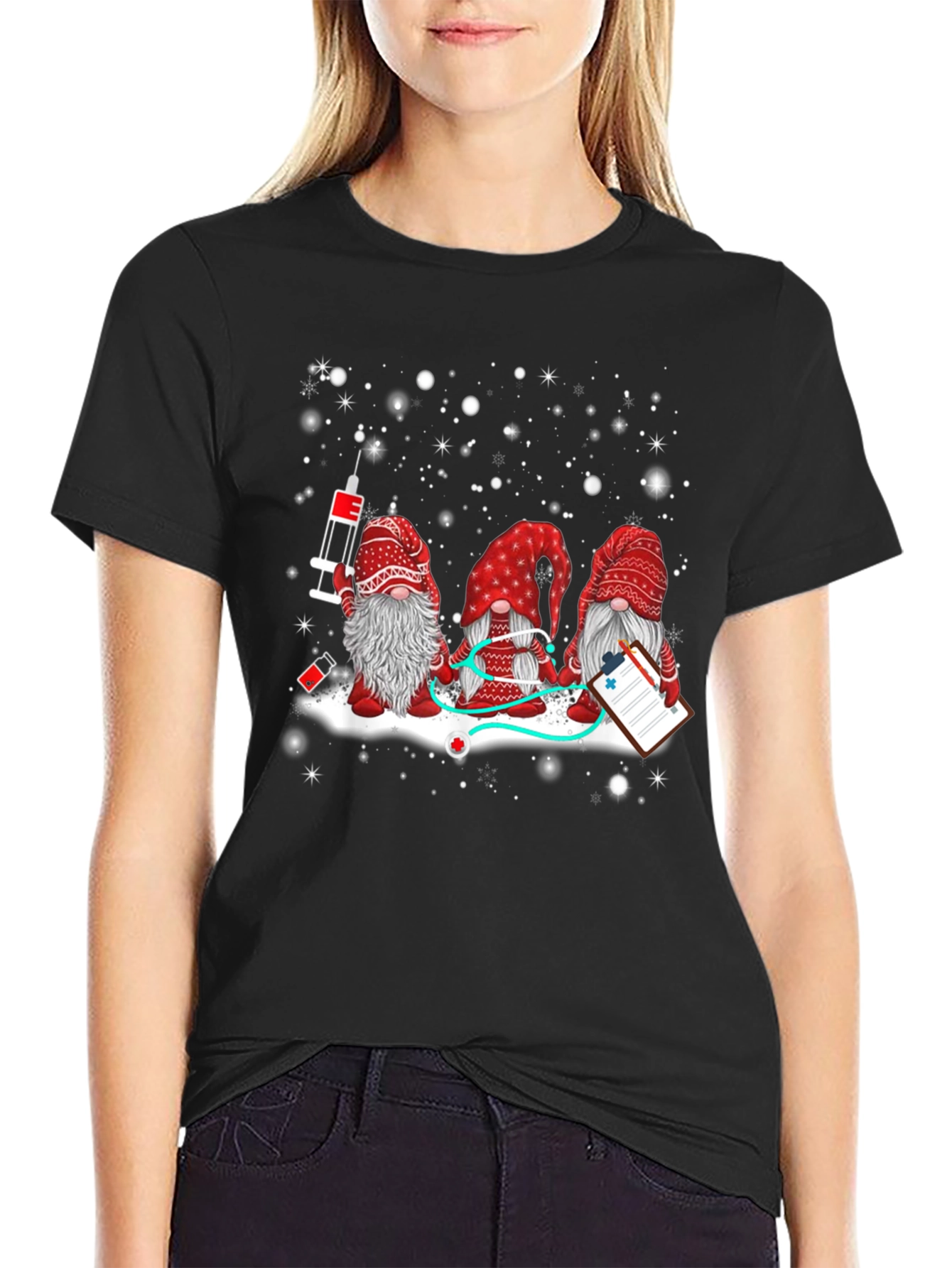 Camiseta Gnomos Enfermeros Navideños