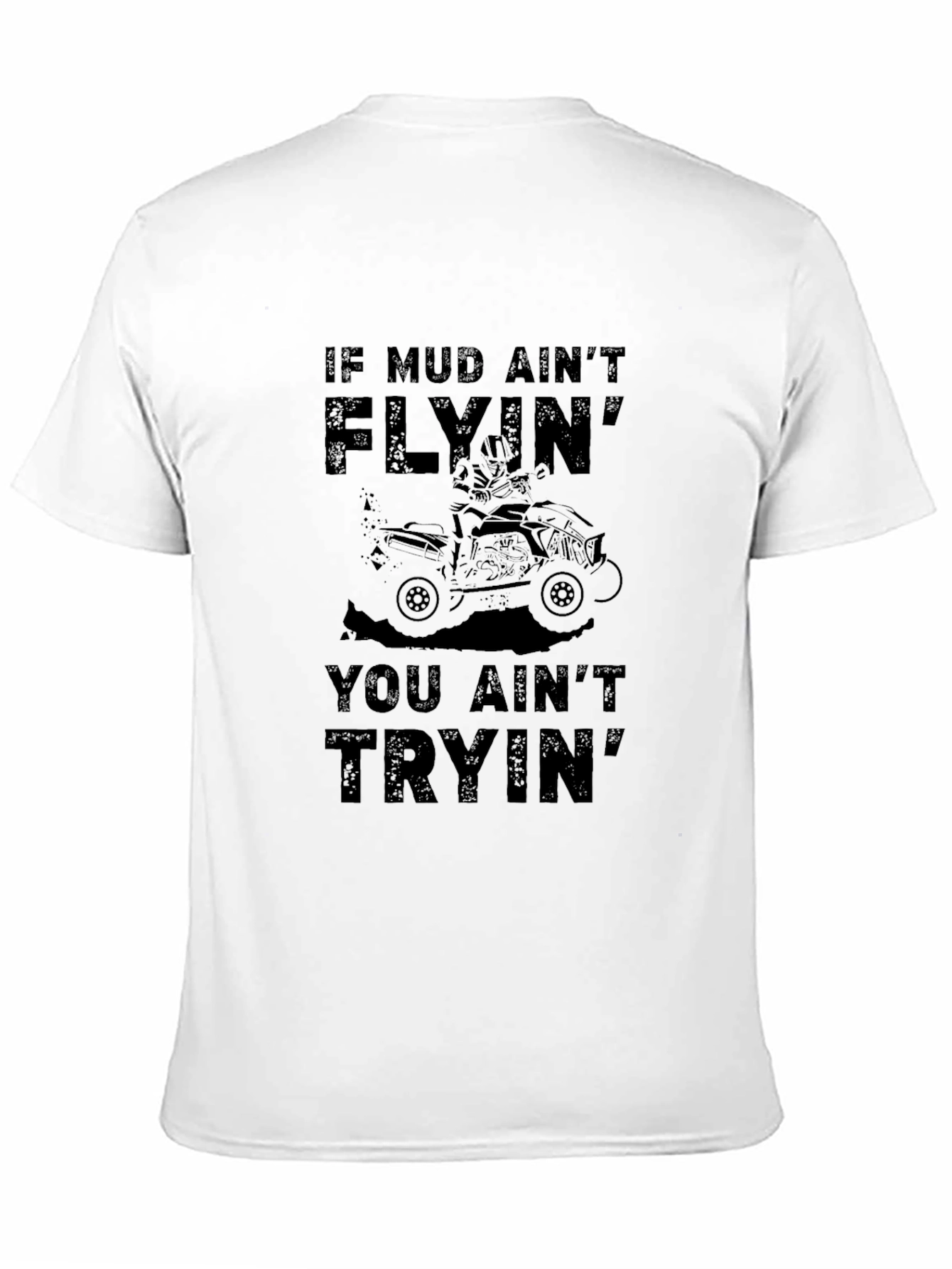 Camiseta Negra con Diseño de ATV y Frase Motivacional