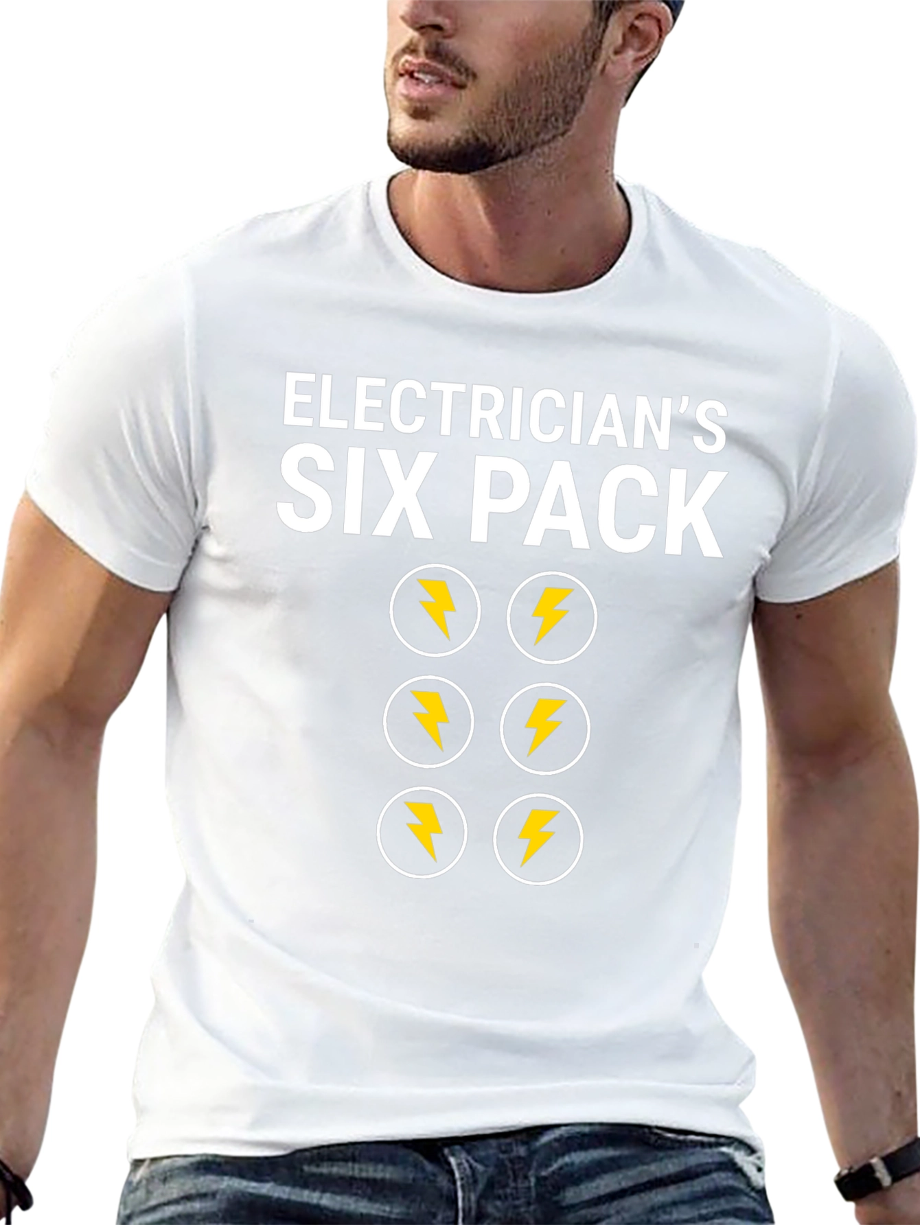 Camiseta Electricista Six Pack Divertida