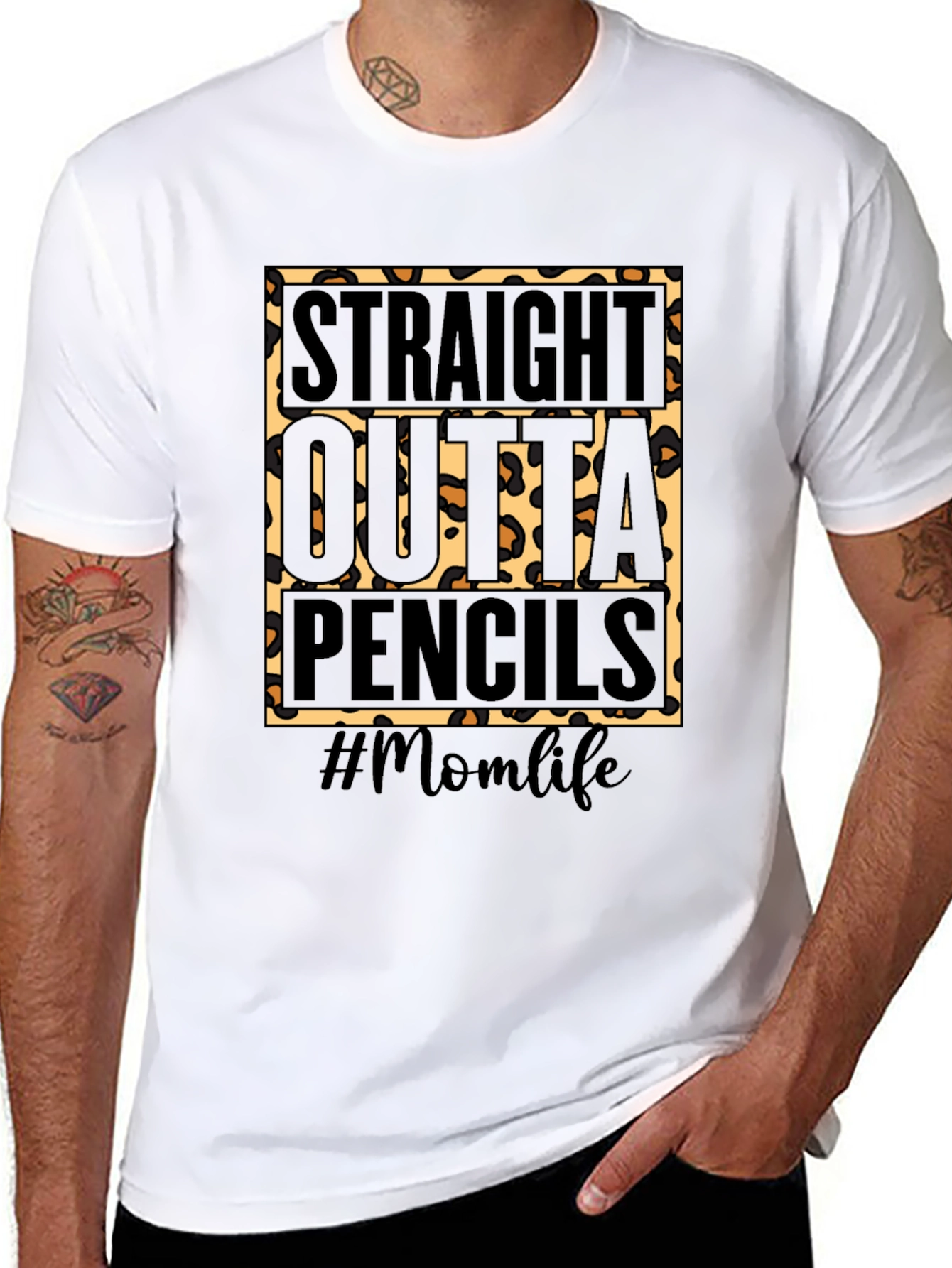 Camiseta #Momlife Straight Outta Pencils