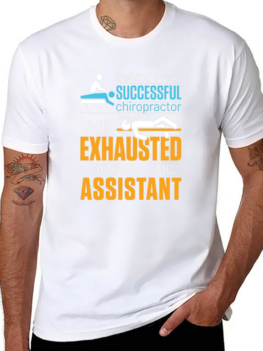 Camiseta Humorística de Asistente de Quiropráctico