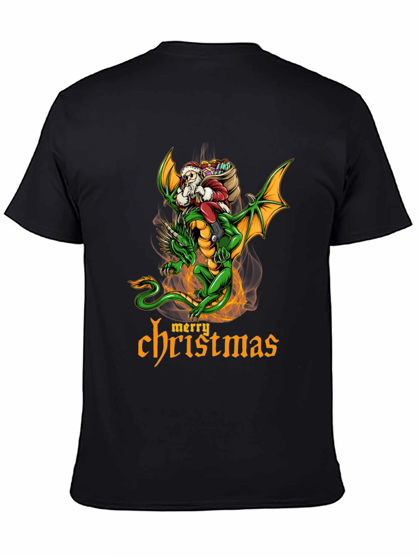 Camiseta Dragón Navideño para Hombre