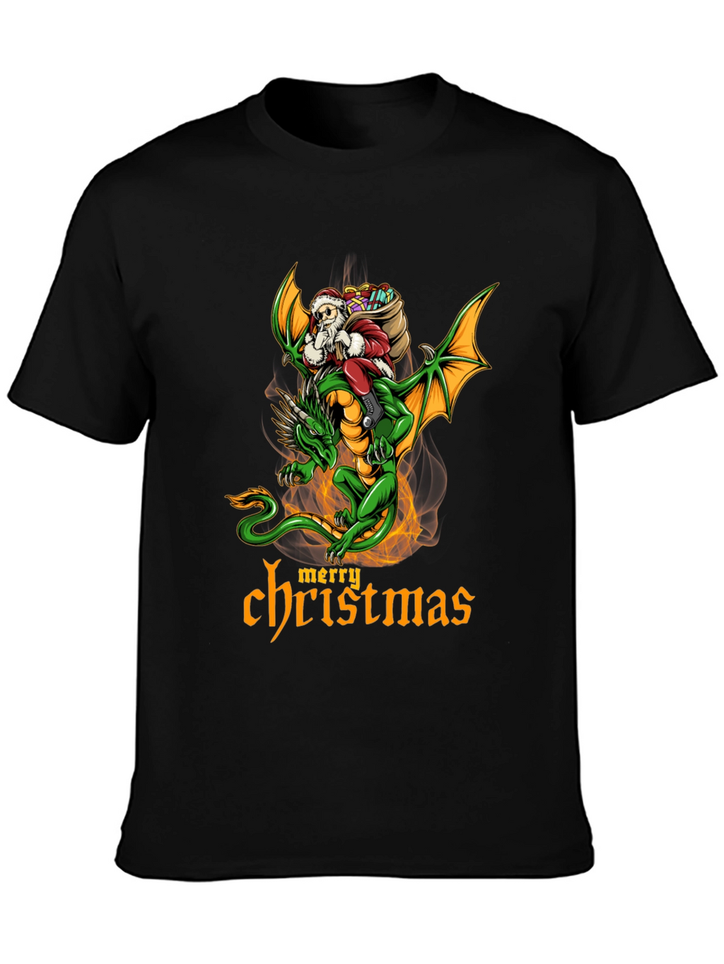 Camiseta Dragón Navideño para Hombre
