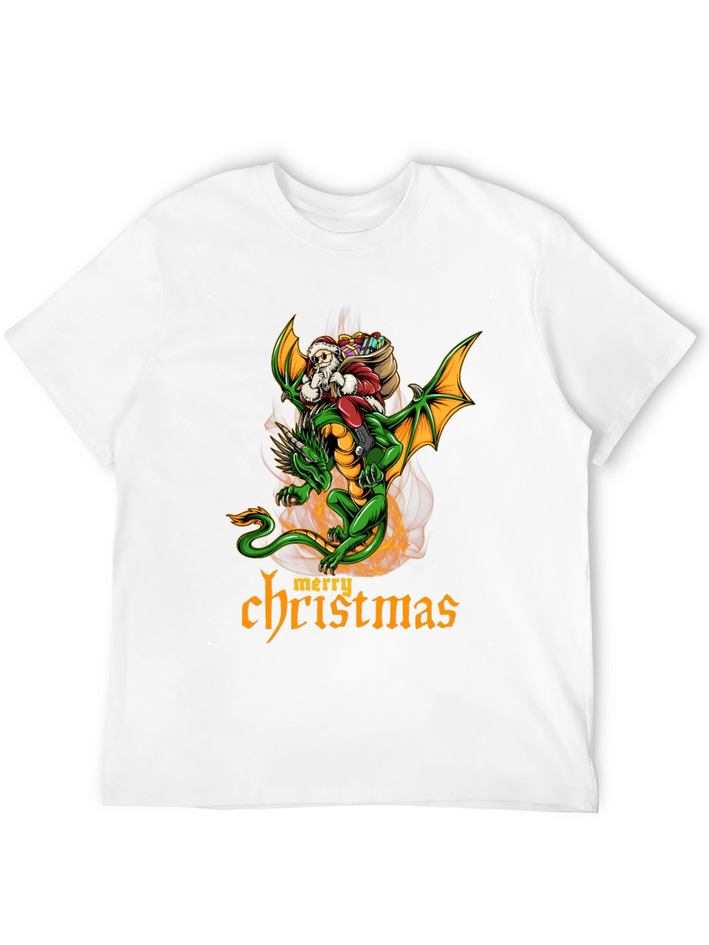 Camiseta Dragón Navideño para Hombre