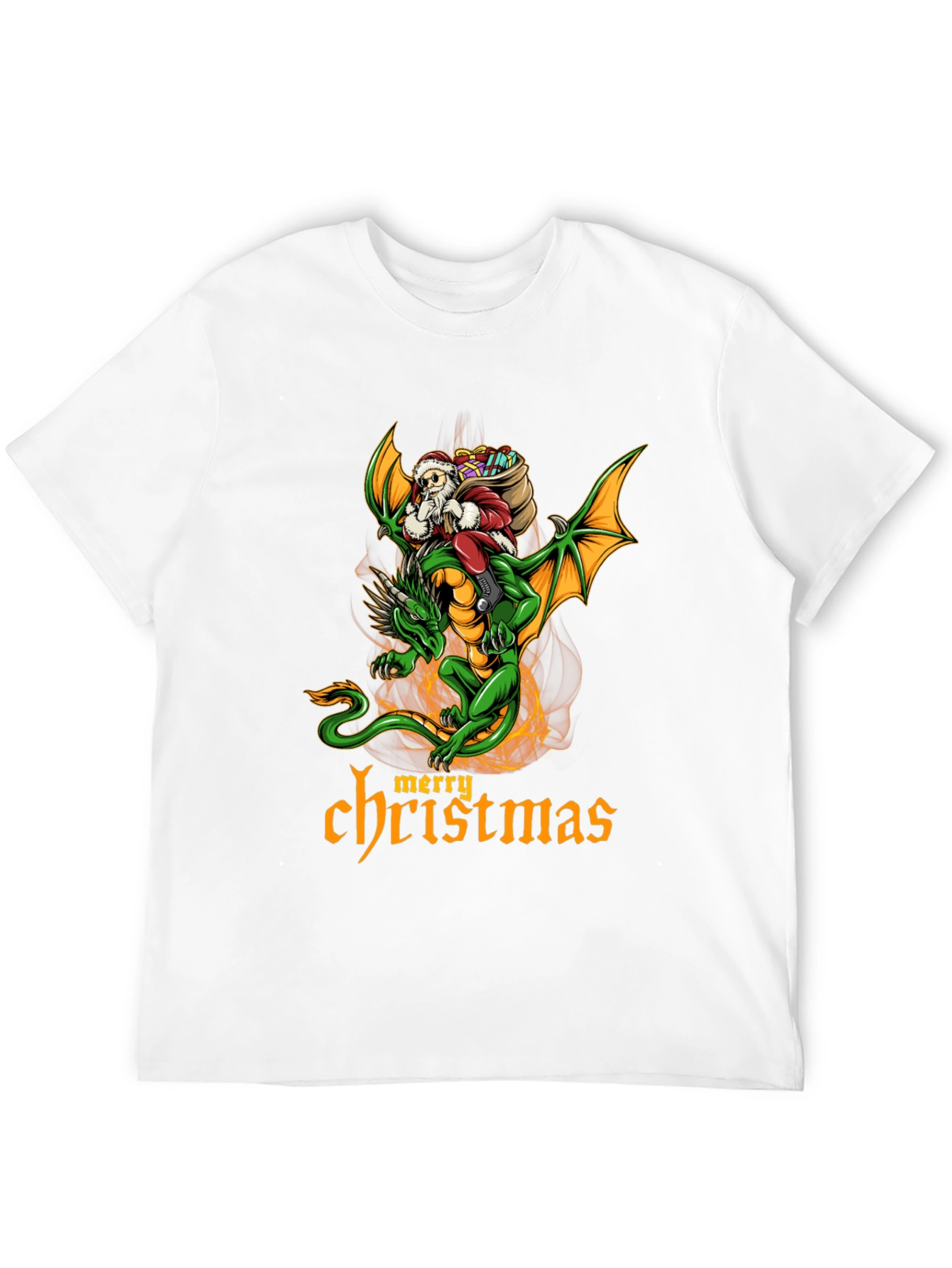 Camiseta Dragón Navideño para Hombre