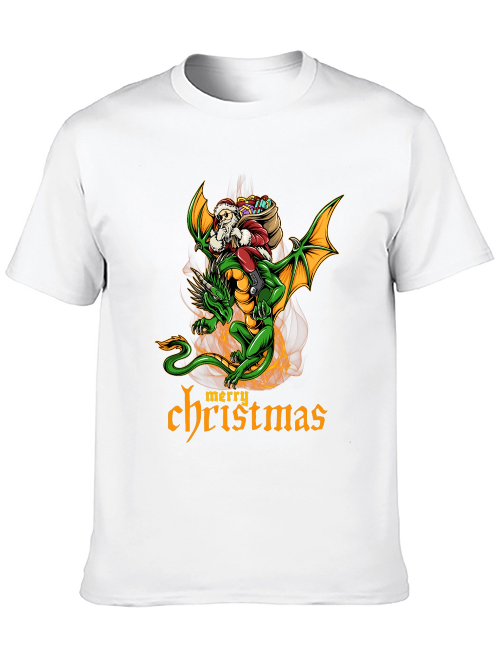 Camiseta Dragón Navideño para Hombre