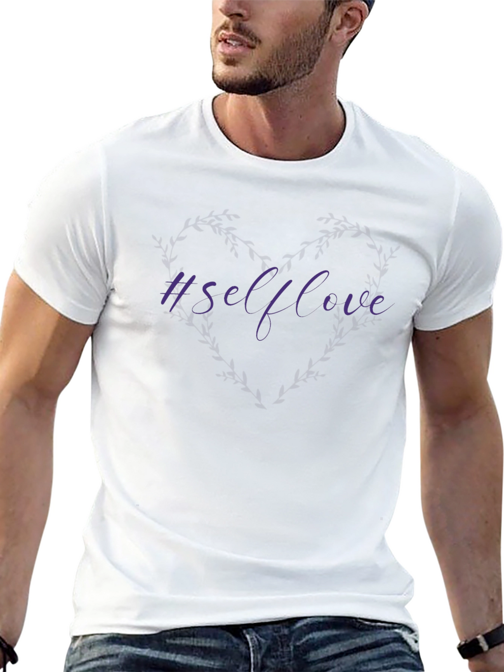 Camiseta Negra #Selflove Estilo Casual