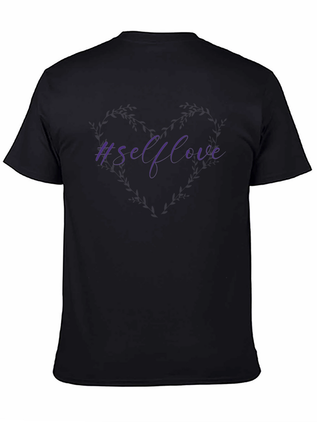 Camiseta Negra #Selflove Estilo Casual