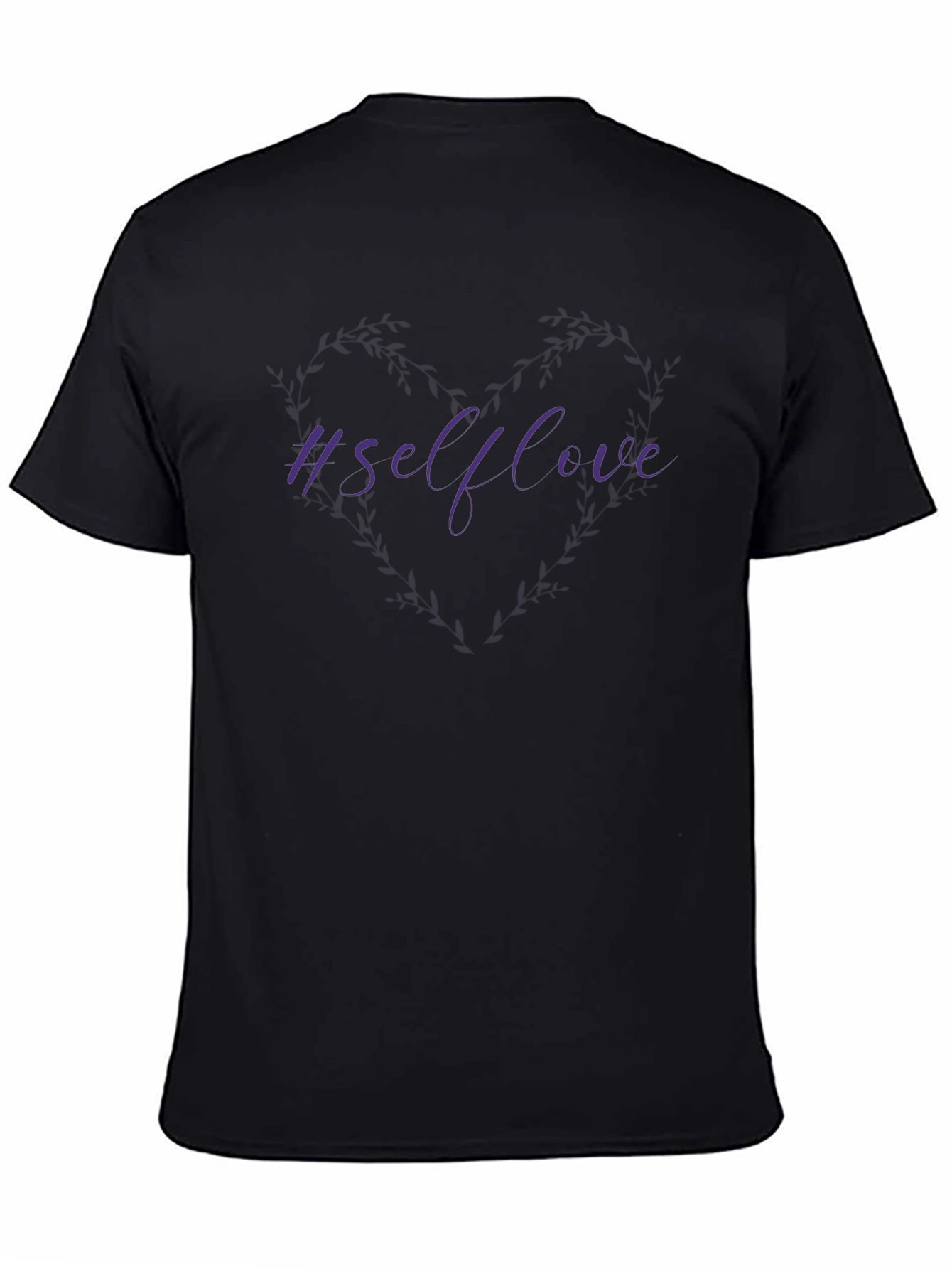 Camiseta Negra #Selflove Estilo Casual