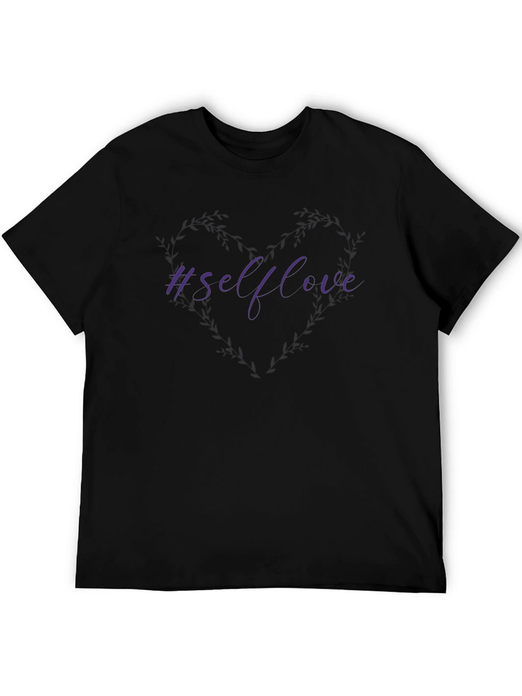 Camiseta Negra #Selflove Estilo Casual