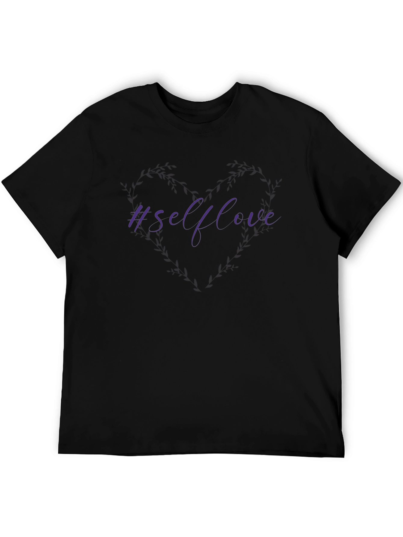 Camiseta Negra #Selflove Estilo Casual