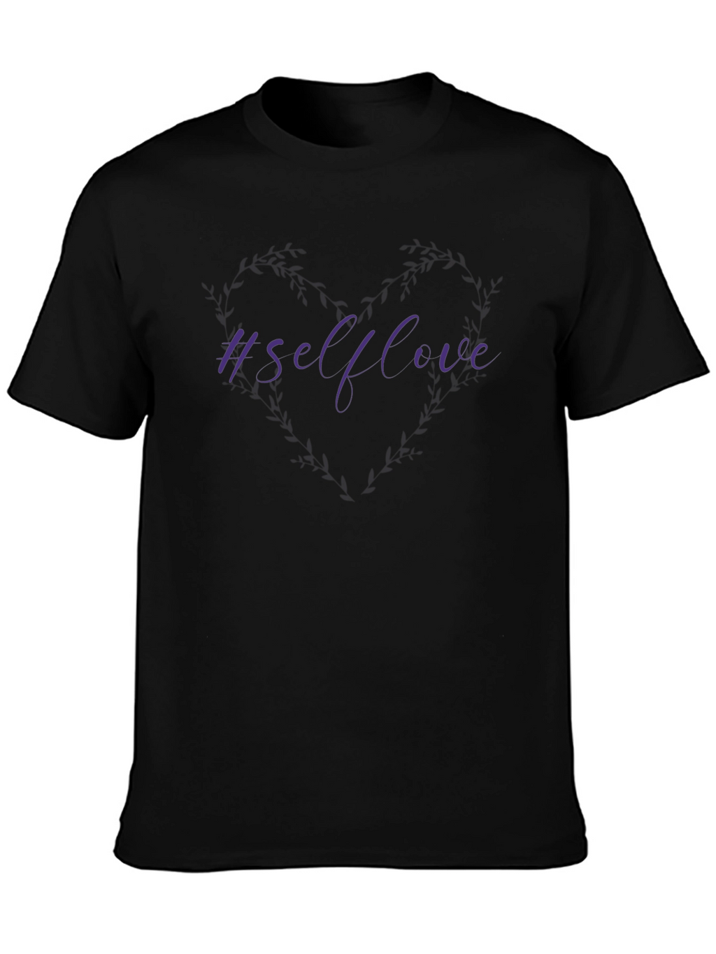 Camiseta Negra #Selflove Estilo Casual