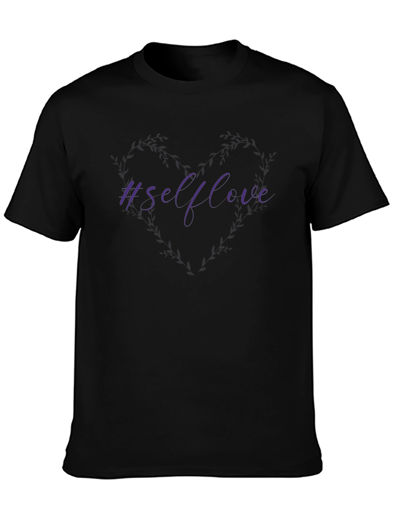 Camiseta Negra #Selflove Estilo Casual