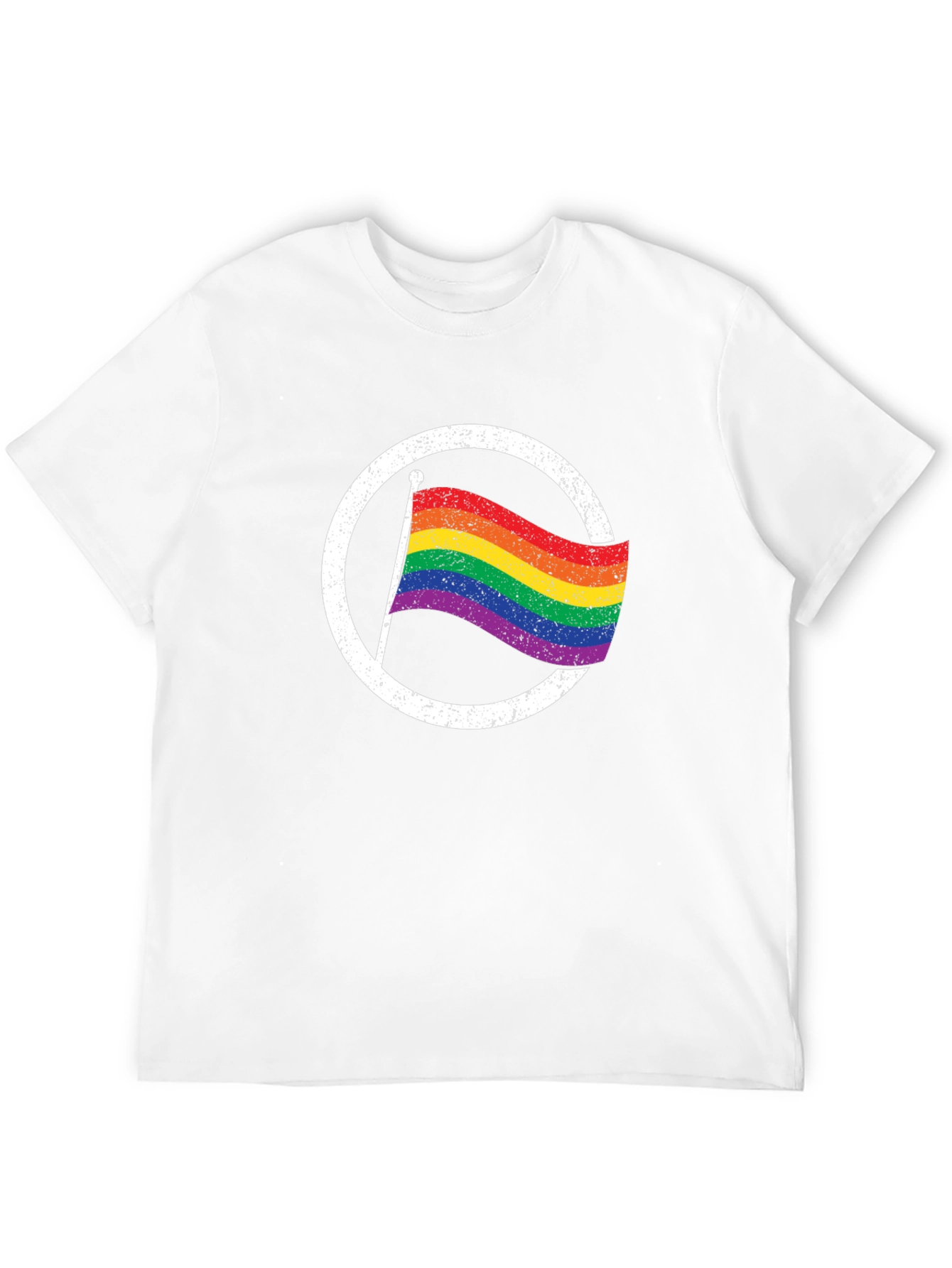 Camiseta Negra con Diseño de Bandera del Orgullo LGBT