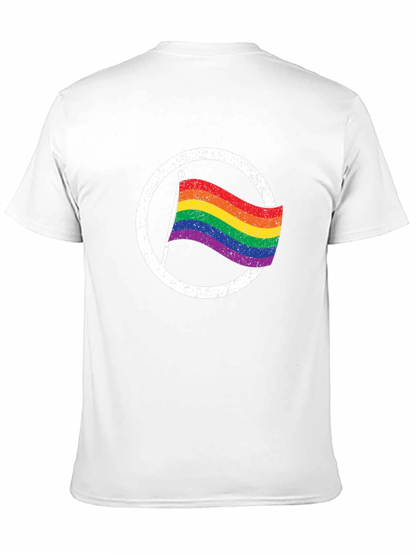 Camiseta Negra con Diseño de Bandera del Orgullo LGBT