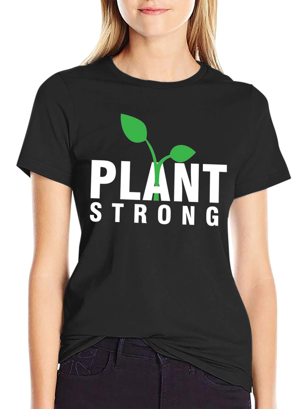 Camiseta Negra Plant Strong para Hombre