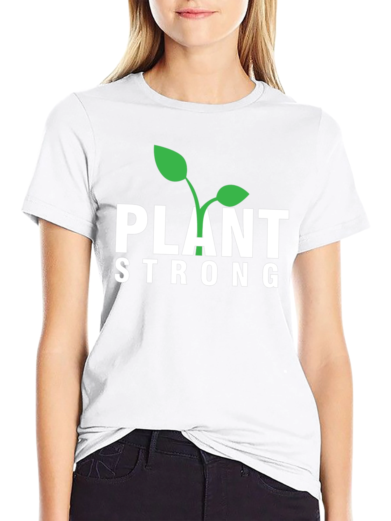 Camiseta Negra Plant Strong para Hombre