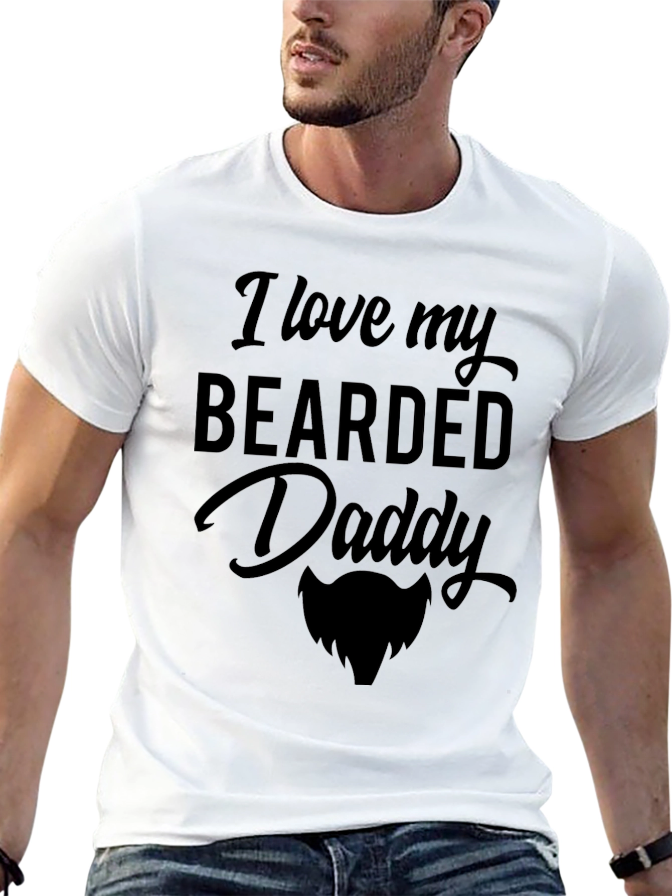 Camiseta Negra Amo a Mi Papá Barbudo