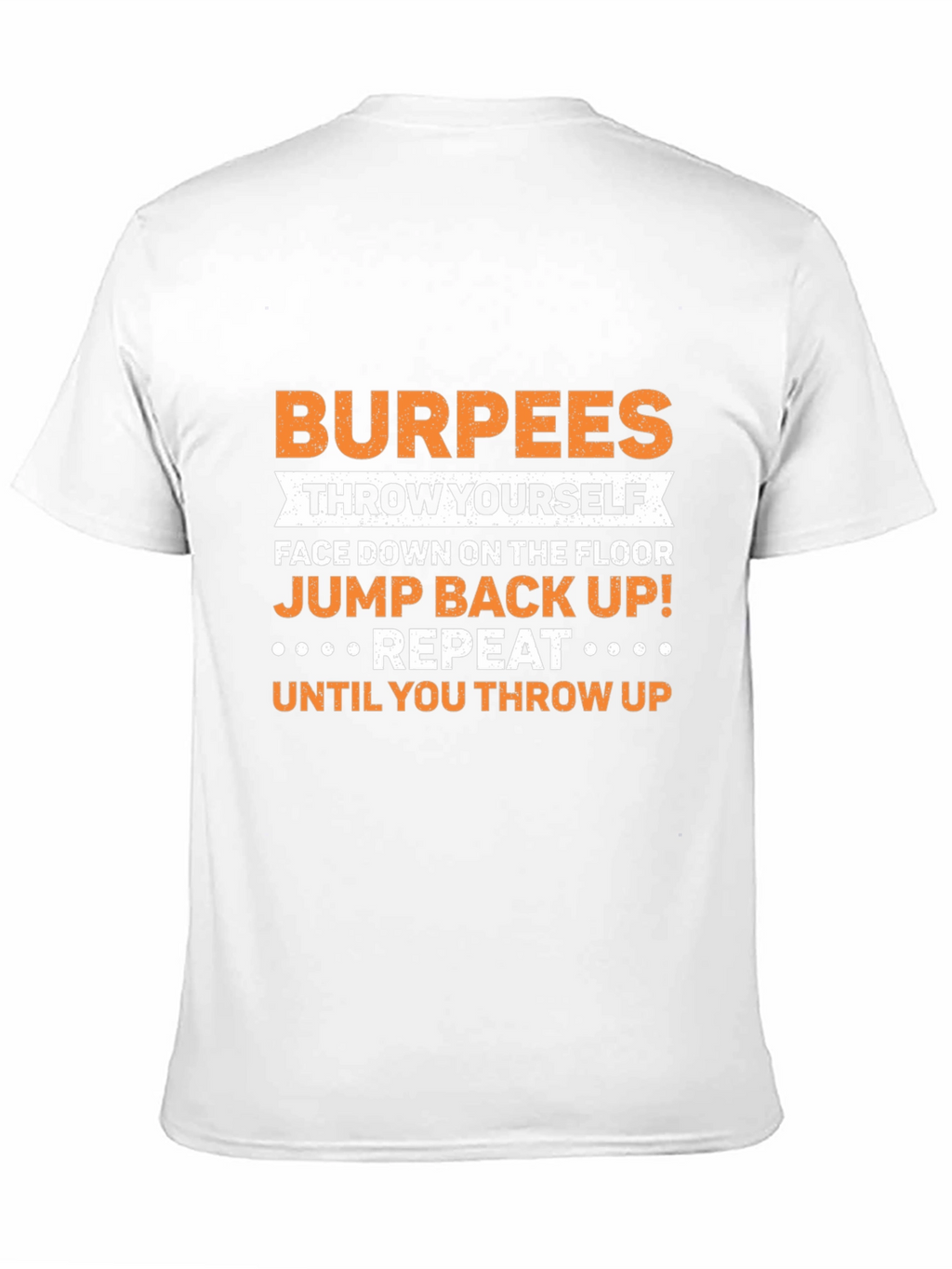 Camiseta Negra con Diseño de Ejercicio Burpees