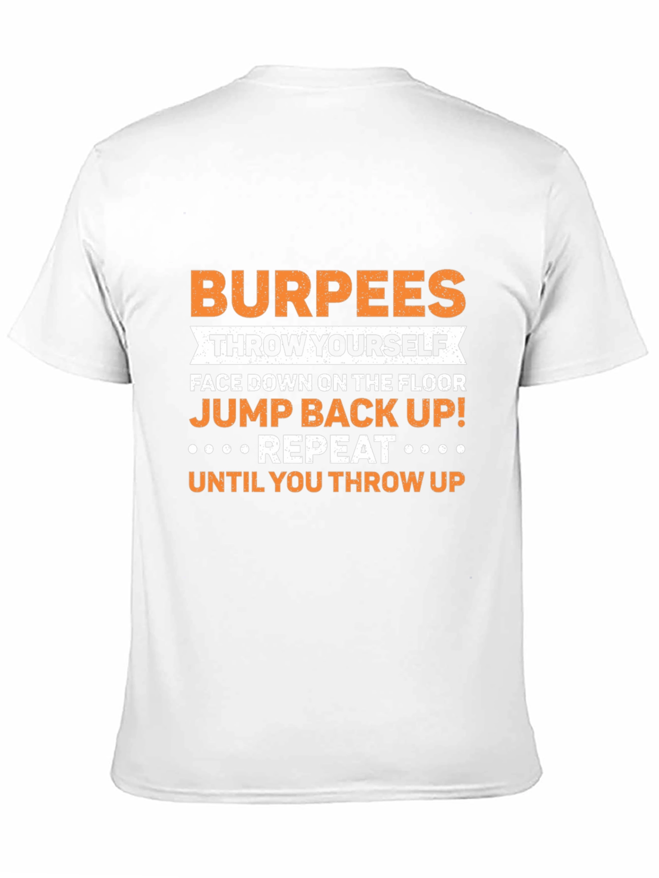 Camiseta Negra con Diseño de Ejercicio Burpees