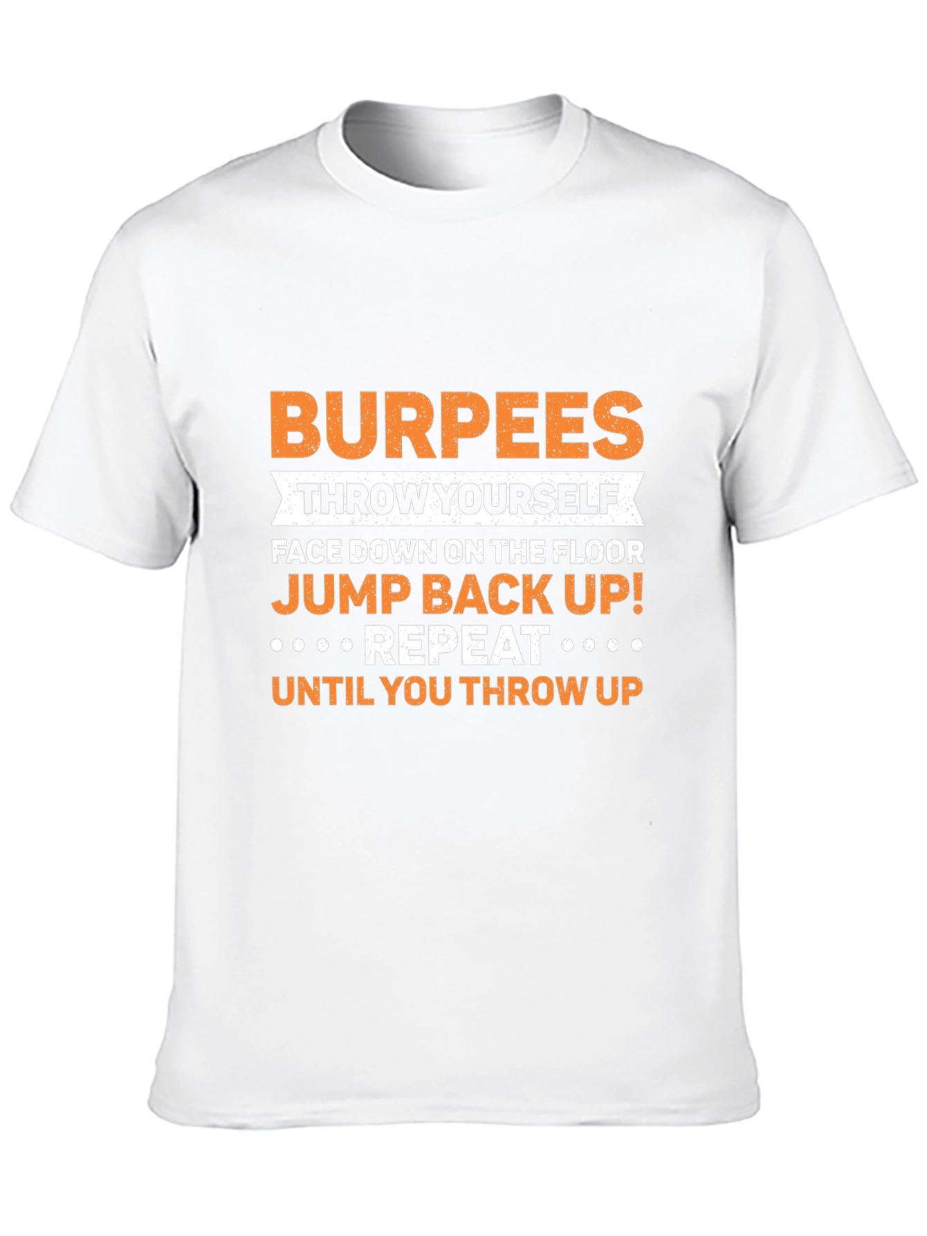 Camiseta Negra con Diseño de Ejercicio Burpees