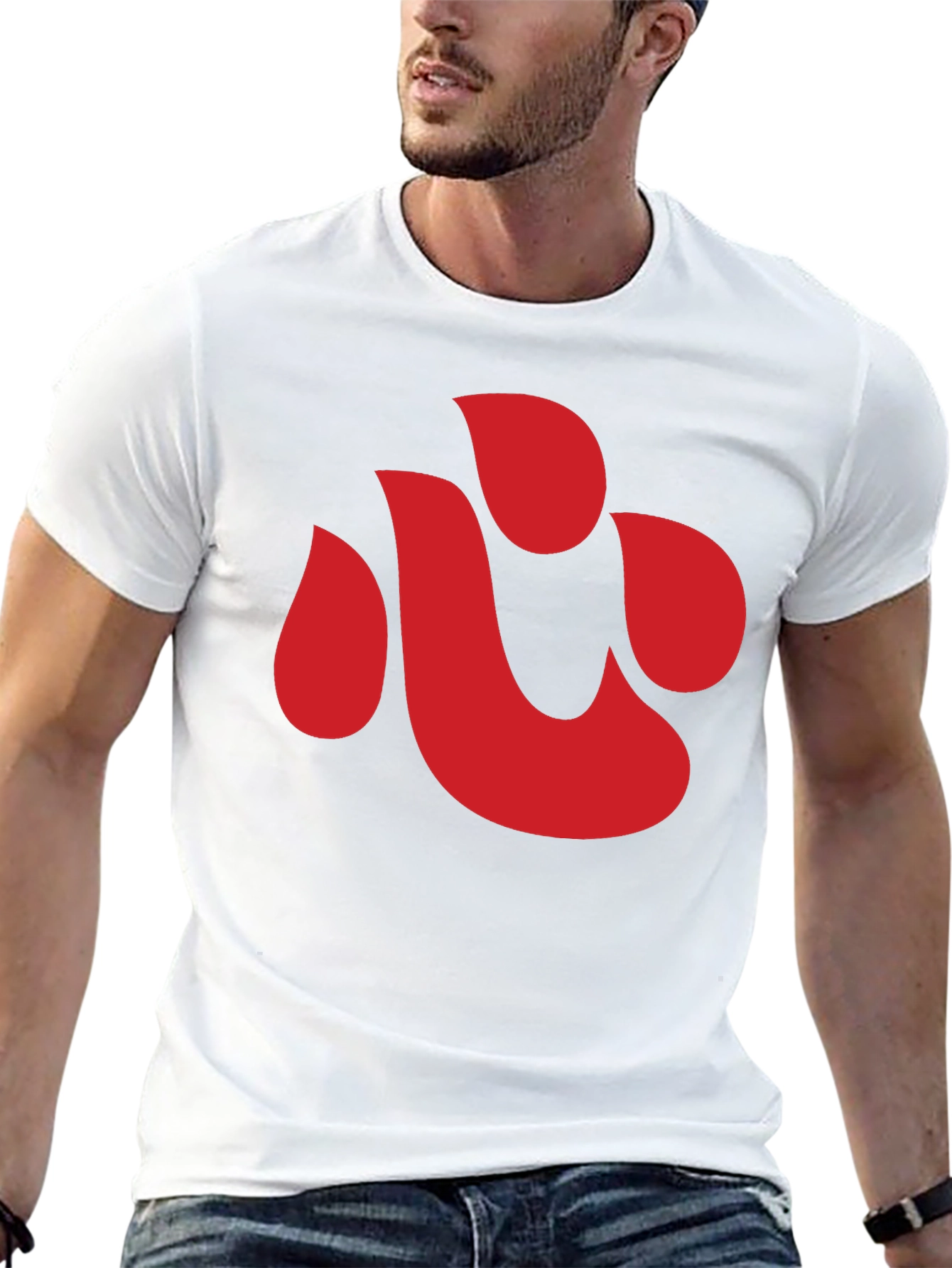 Camiseta Negra con Diseño Corazón Rojo